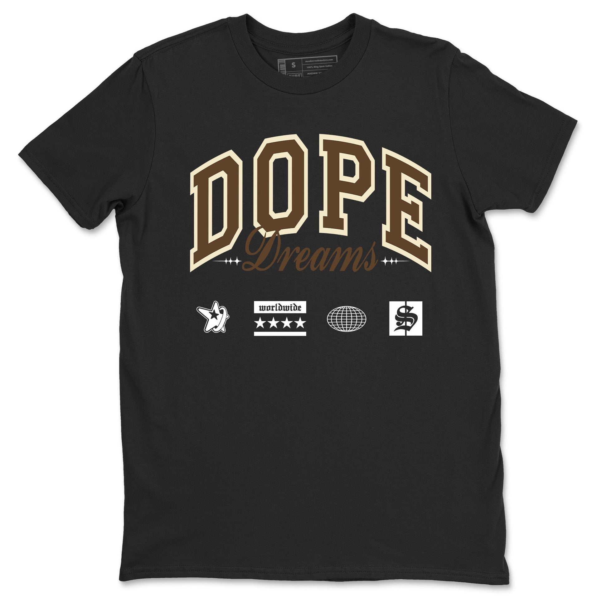1s Mocha shirts to match jordans Dope Dreams sneaker match tees Air Jordan 1 Mocha match shoes to clothes SNRT Sneaker Tees unisex cotton Black 2 shirts