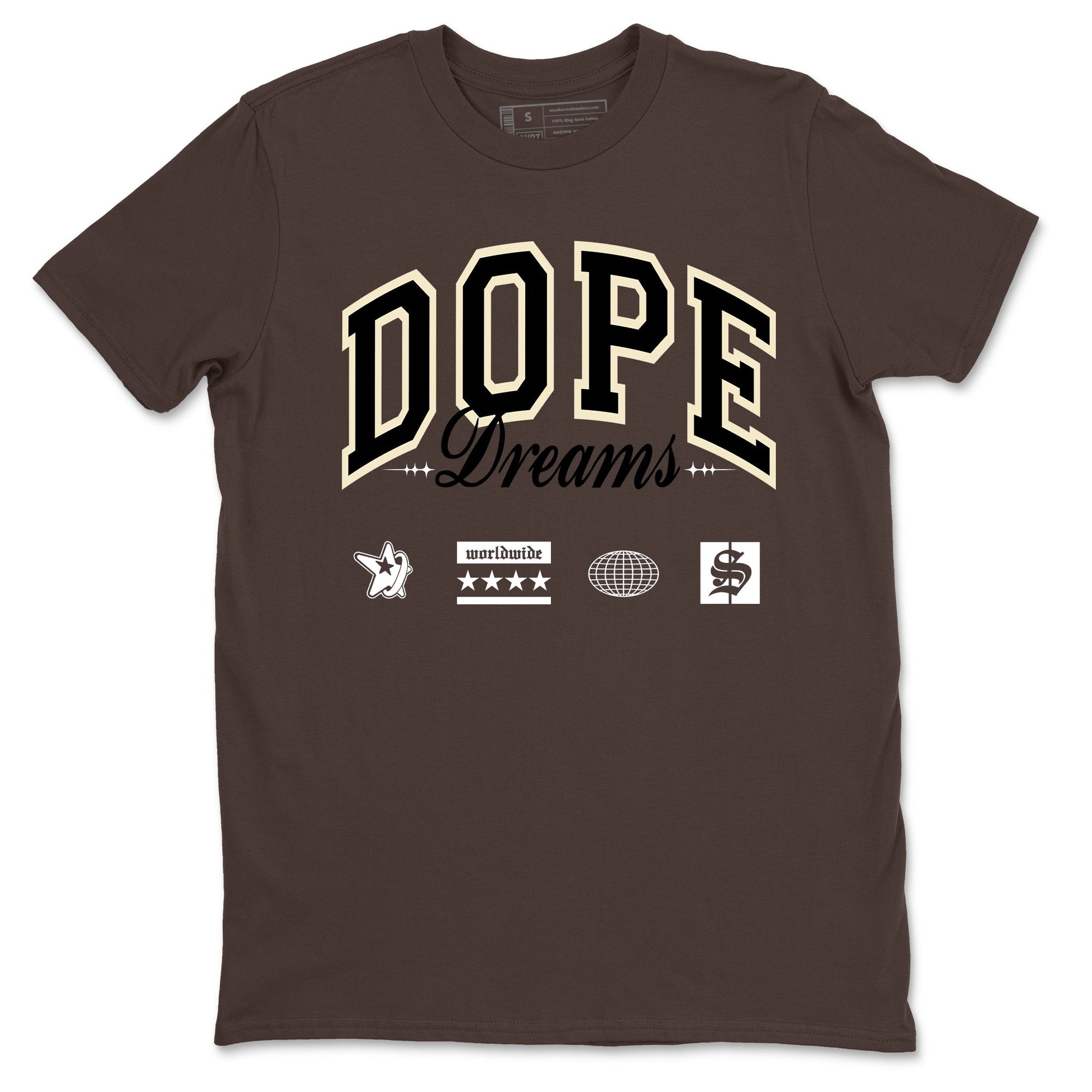 1s Mocha shirts to match jordans Dope Dreams sneaker match tees Air Jordan 1 Mocha match shoes to clothes SNRT Sneaker Tees unisex cotton Dark Chocolate 2 shirts