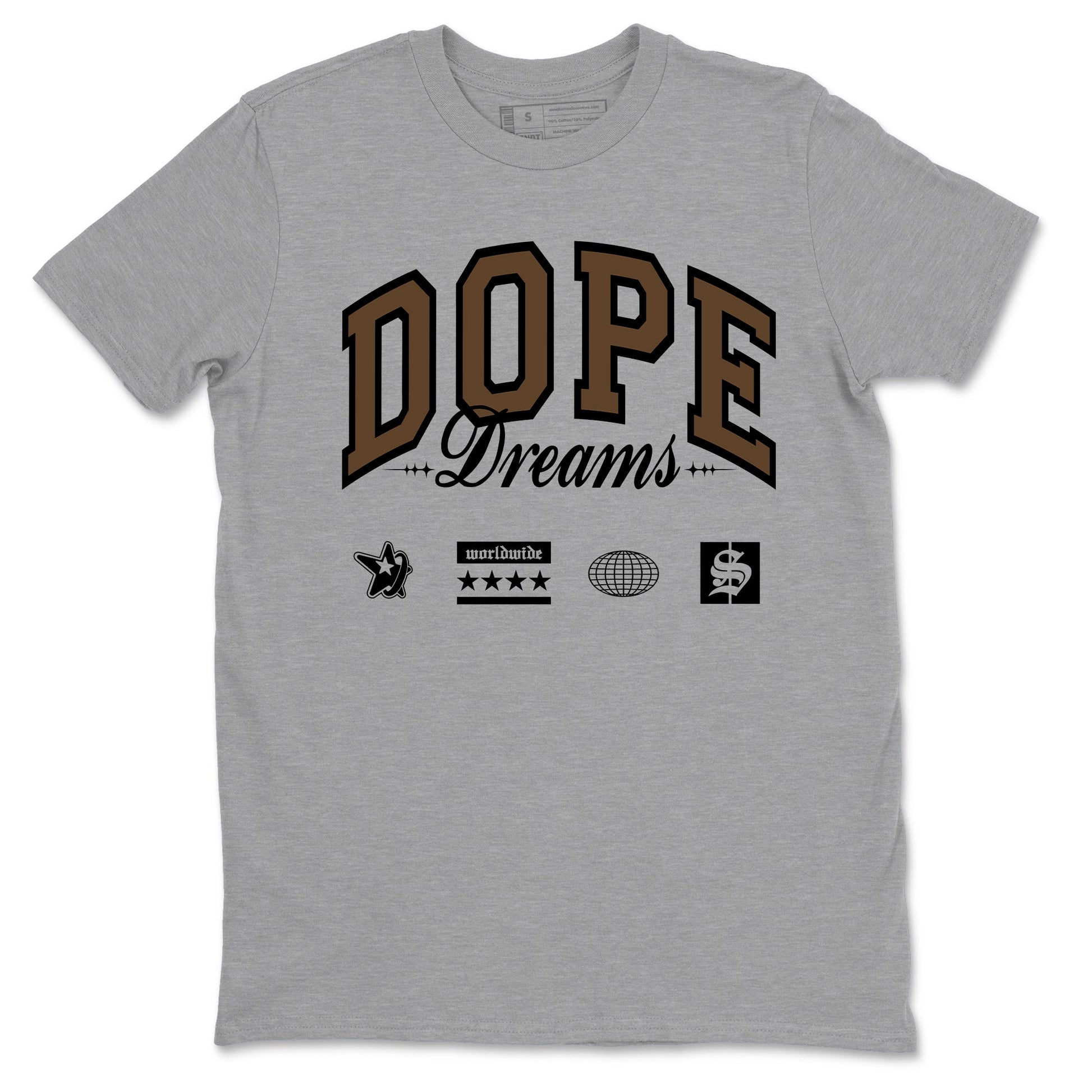 1s Mocha shirts to match jordans Dope Dreams sneaker match tees Air Jordan 1 Mocha match shoes to clothes SNRT Sneaker Tees unisex cotton Heather Grey 2 shirts