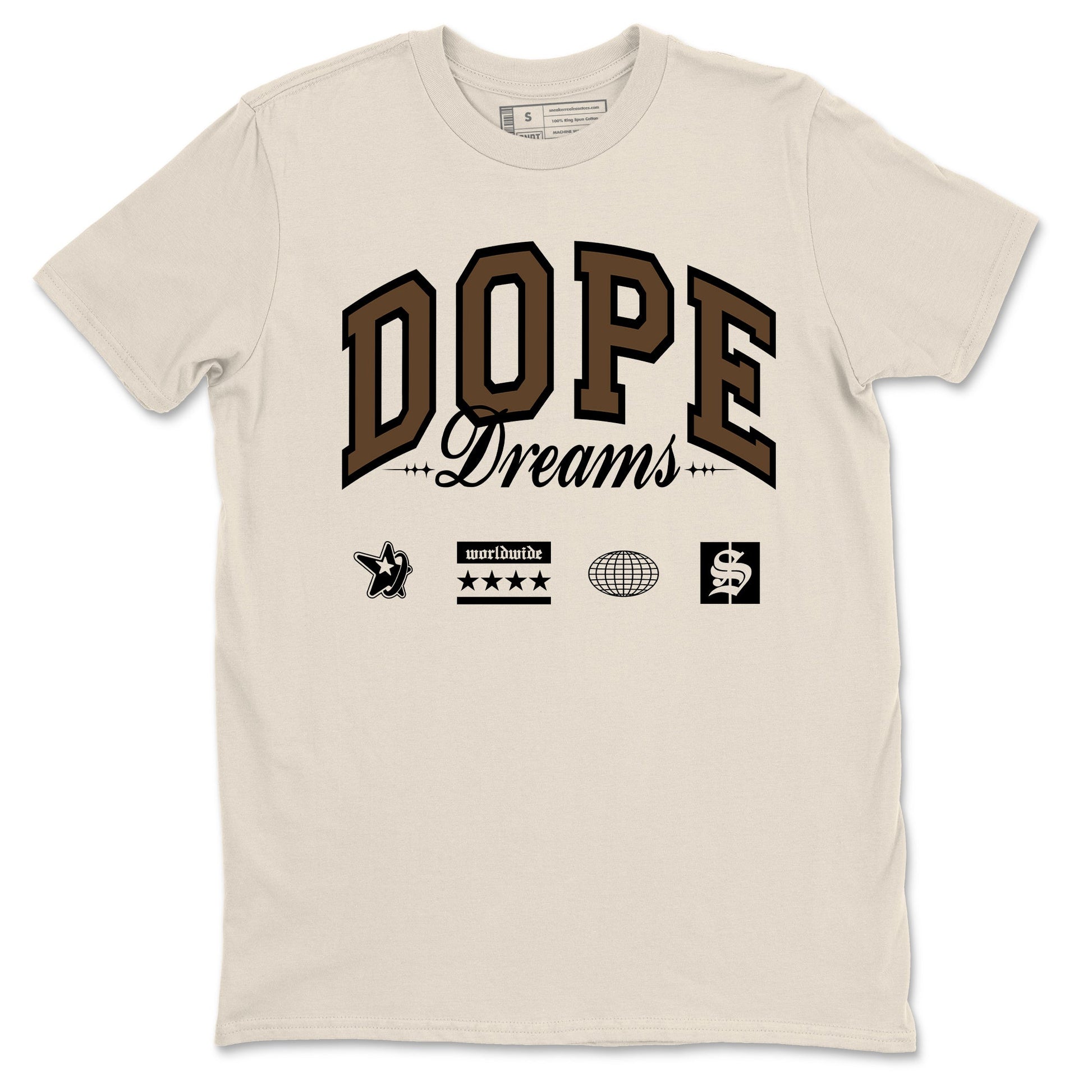 1s Mocha shirts to match jordans Dope Dreams sneaker match tees Air Jordan 1 Mocha match shoes to clothes SNRT Sneaker Tees unisex cotton Natural 2 shirts