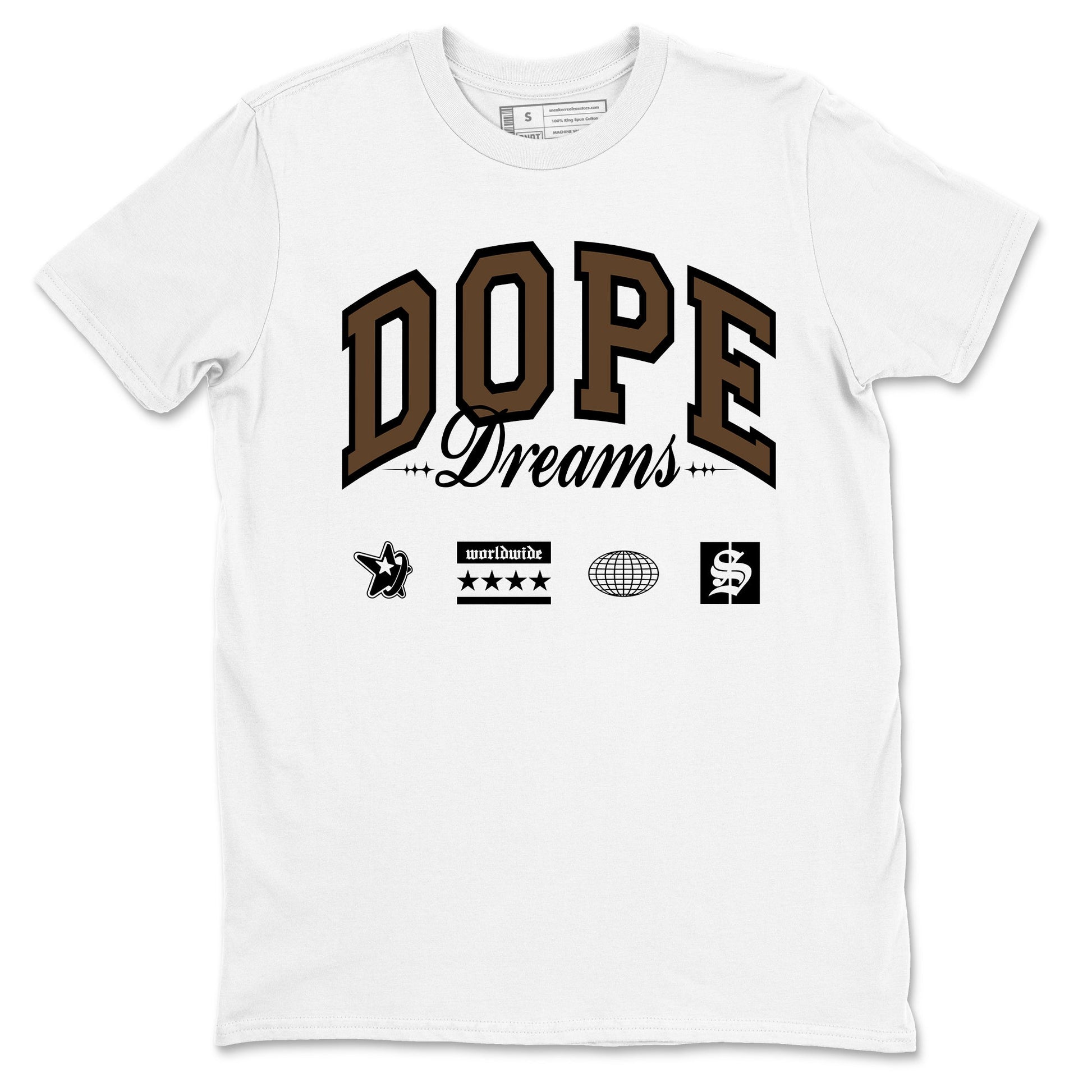 1s Mocha shirts to match jordans Dope Dreams sneaker match tees Air Jordan 1 Mocha match shoes to clothes SNRT Sneaker Tees unisex cotton White 2 shirts