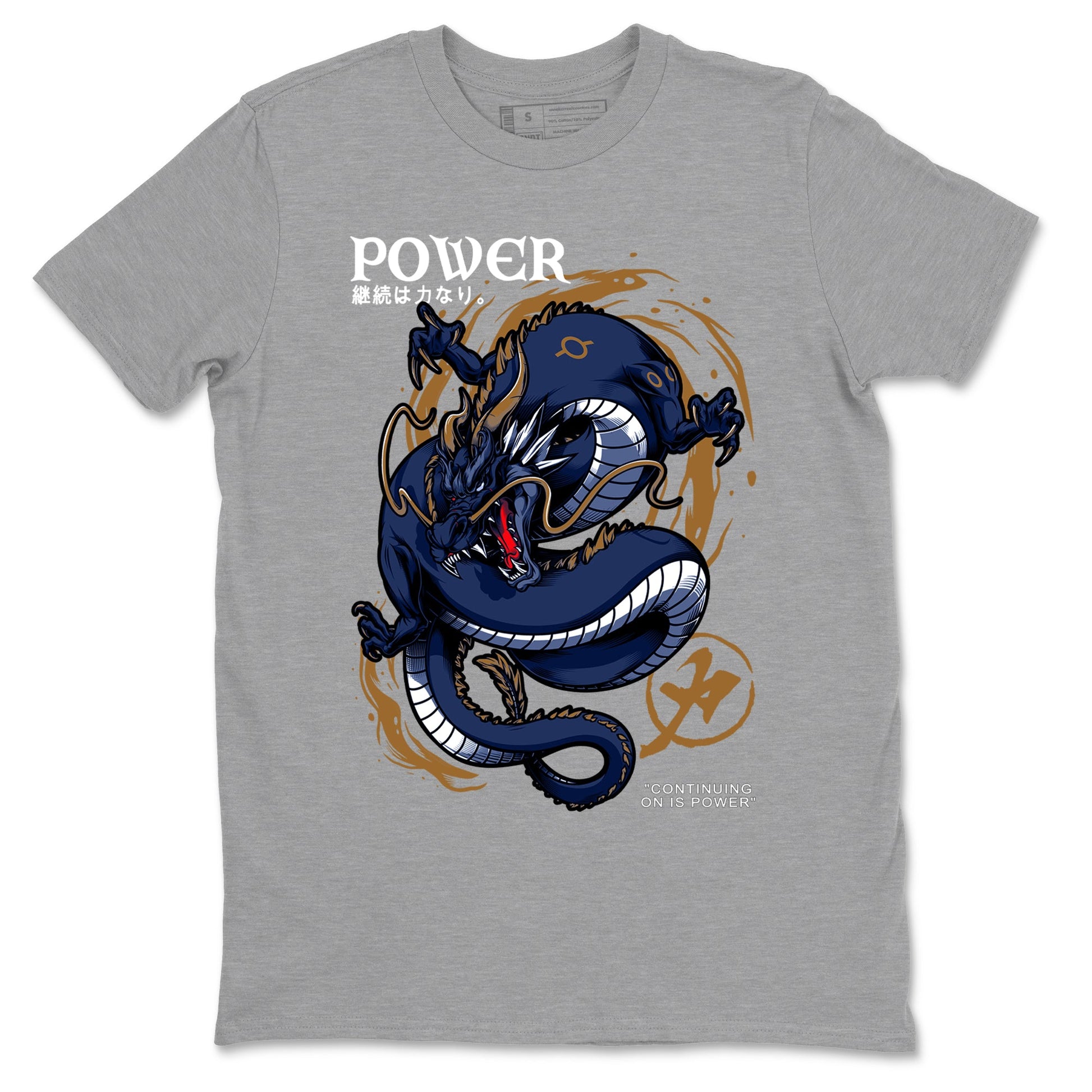 Air Jordan 13 Retro Midnight Navy t shirts to match sneakers Dragon Power sneaker match tees 13s Midnight Navy tee SNRT Sneaker Tees unisex cotton Heather Grey 2 shirts
