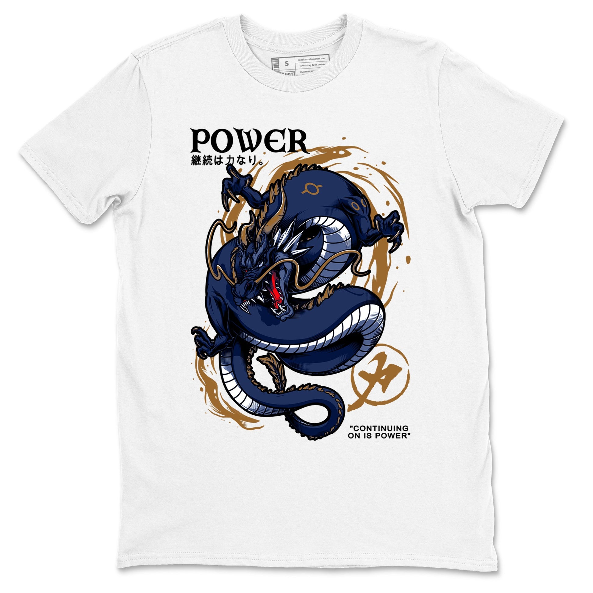 Air Jordan 13 Retro Midnight Navy t shirts to match sneakers Dragon Power sneaker match tees 13s Midnight Navy tee SNRT Sneaker Tees unisex cotton White 2 shirts