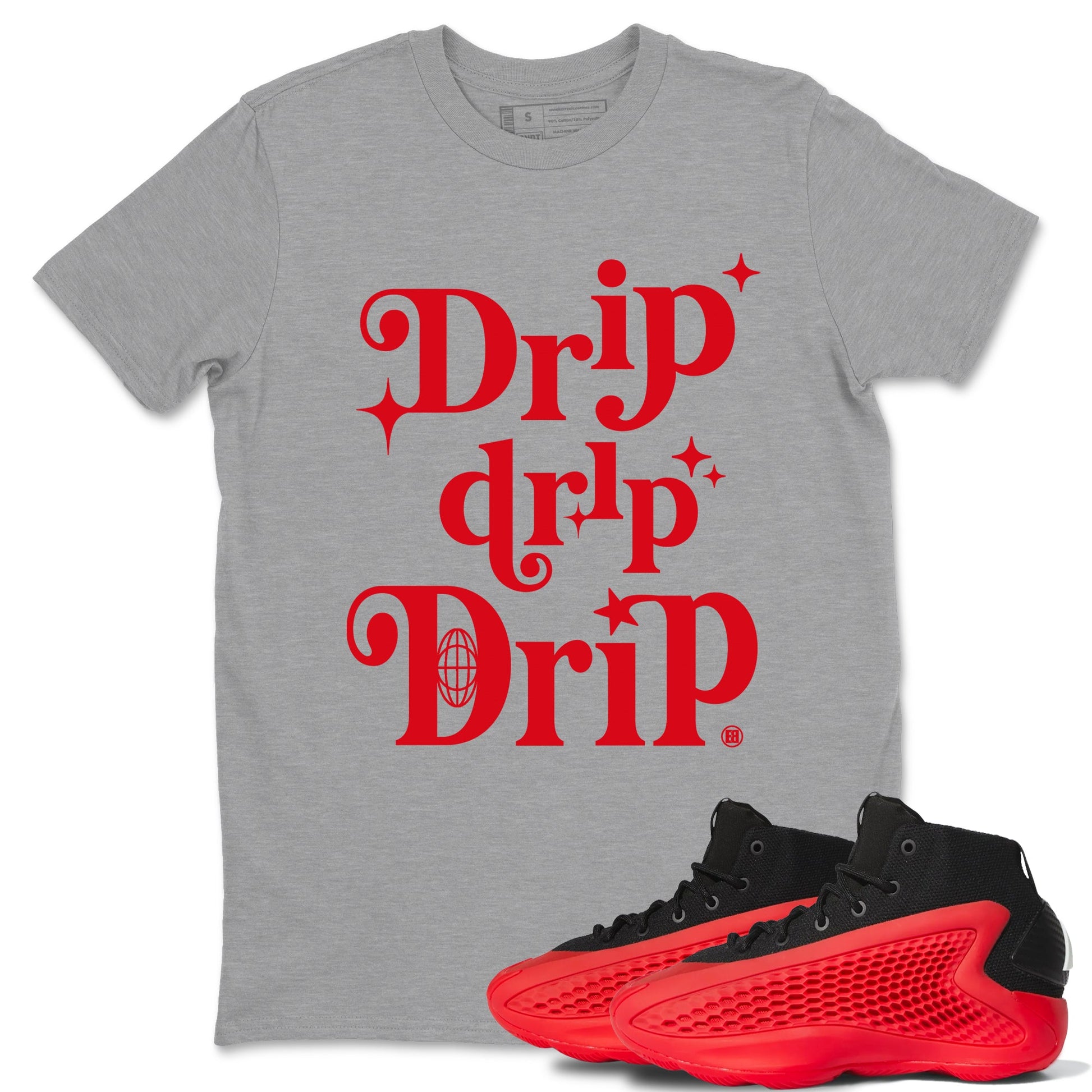 AE 1 Bred shirts to match jordans Drip Drip Drip sneaker match tees AE 1 Bred match shoes to clothes SNRT Sneaker Tees unisex cotton Heather Grey 1 shirts