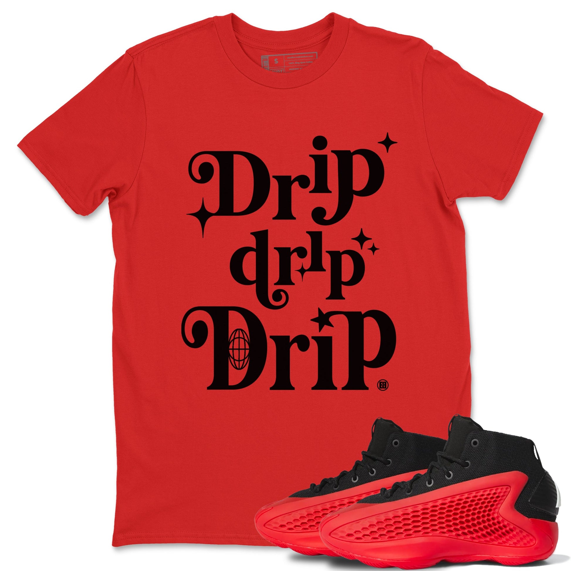 AE 1 Bred shirts to match jordans Drip Drip Drip sneaker match tees AE 1 Bred match shoes to clothes SNRT Sneaker Tees unisex cotton Red 1 shirts