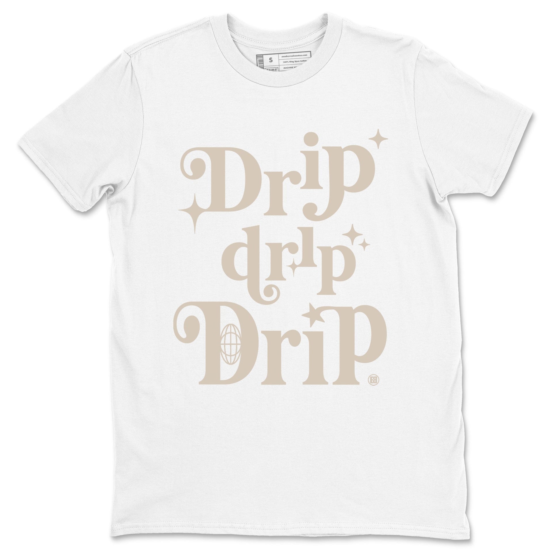 4s A Ma Maniere x Fossil Stone shirts to match jordans Drip Drip Drip sneaker match tees Air Jordan 4 A Ma Maniere x Fossil Stone match shoes to clothes SNRT Sneaker Tees unisex cotton White 2 shirts