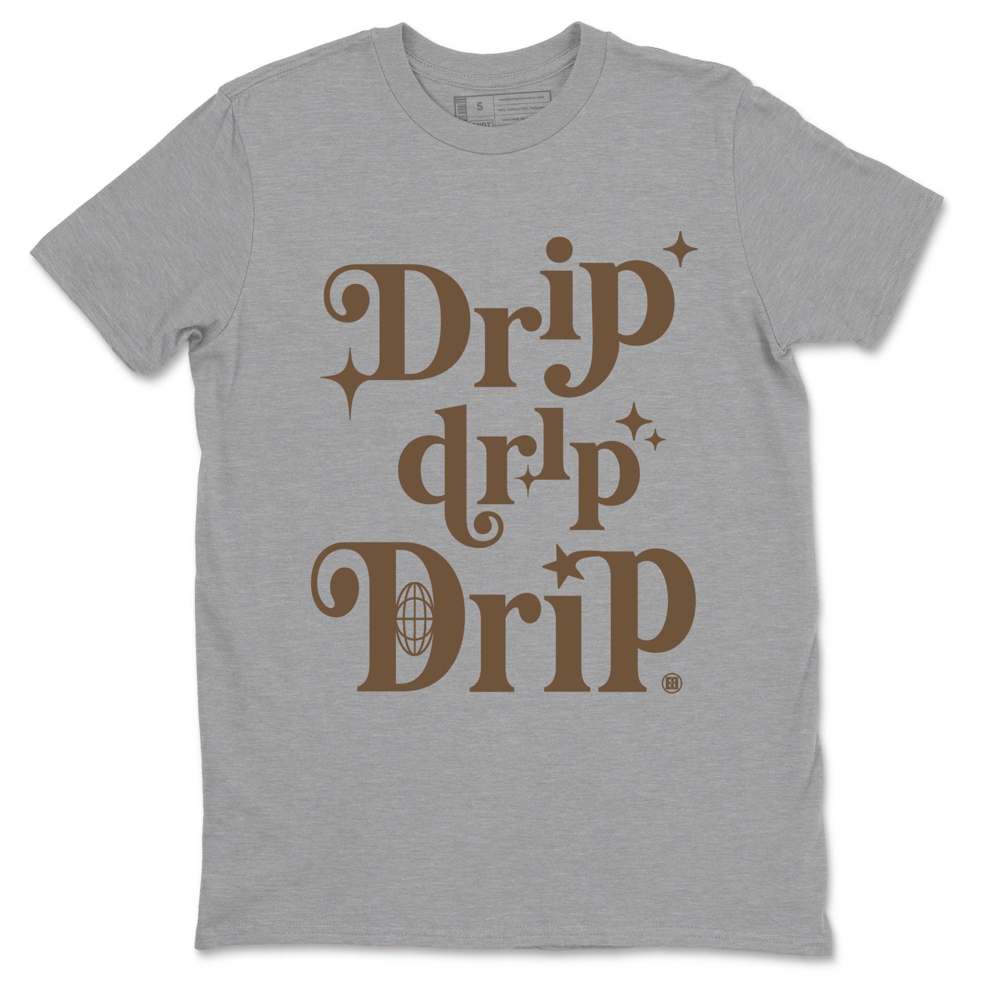 Jordan Jumpman Jack Travis Scott Dark Mocha shirts to match jordans Drip Drip Drip sneaker match tees Jordan Jumpman Jack Travis Scott Dark Mocha match shoes to clothes SNRT Sneaker Tees unisex cotton Heather Grey 2 shirts