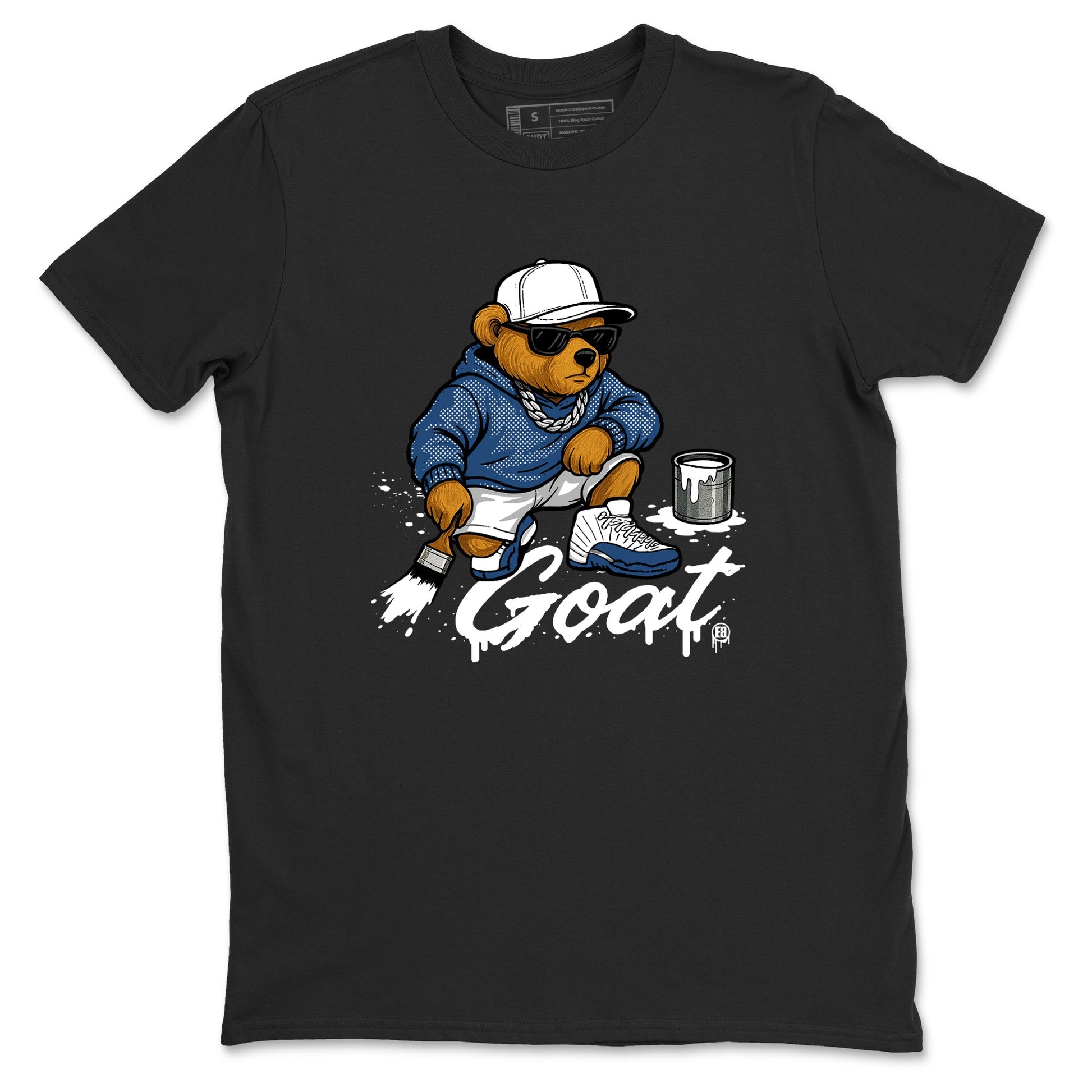 Sneaker match tees – Sneaker Tees To Match Air Jordan 12 French Blue Shoes – Drip the GOAT Tee Black 2