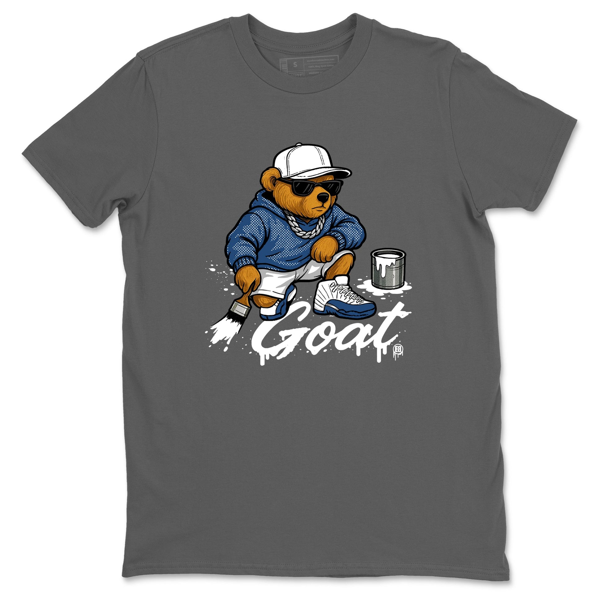 Sneaker match tees – Sneaker Tees To Match Air Jordan 12 French Blue Shoes – Drip the GOAT Tee Cool Grey 2