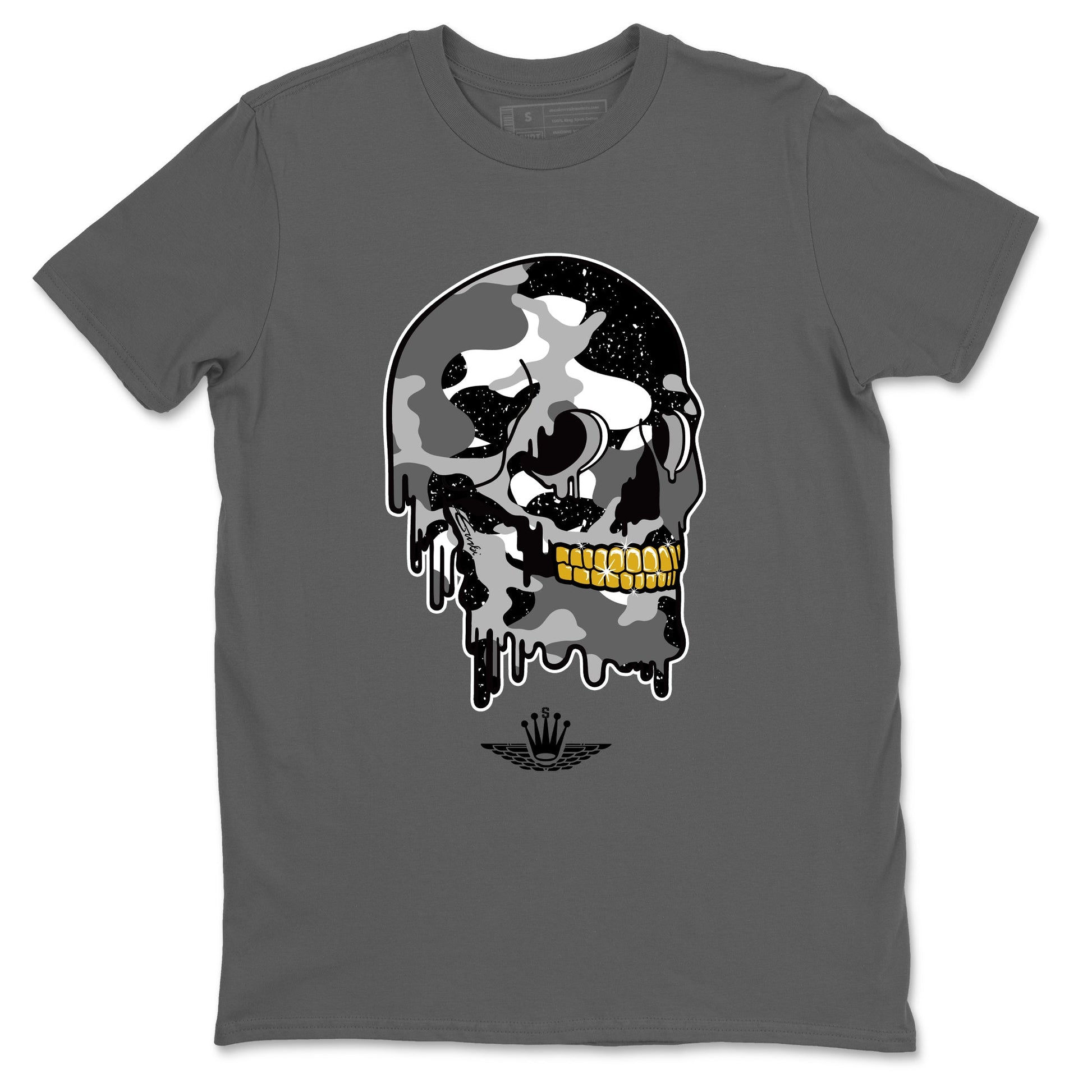 4s Fear shirts to match jordans Dripping Camo Skull sneaker match tees Air Jordan 4 Retro Fear match shoes to clothes SNRT Sneaker Tees unisex cotton Cool Grey 2 shirts