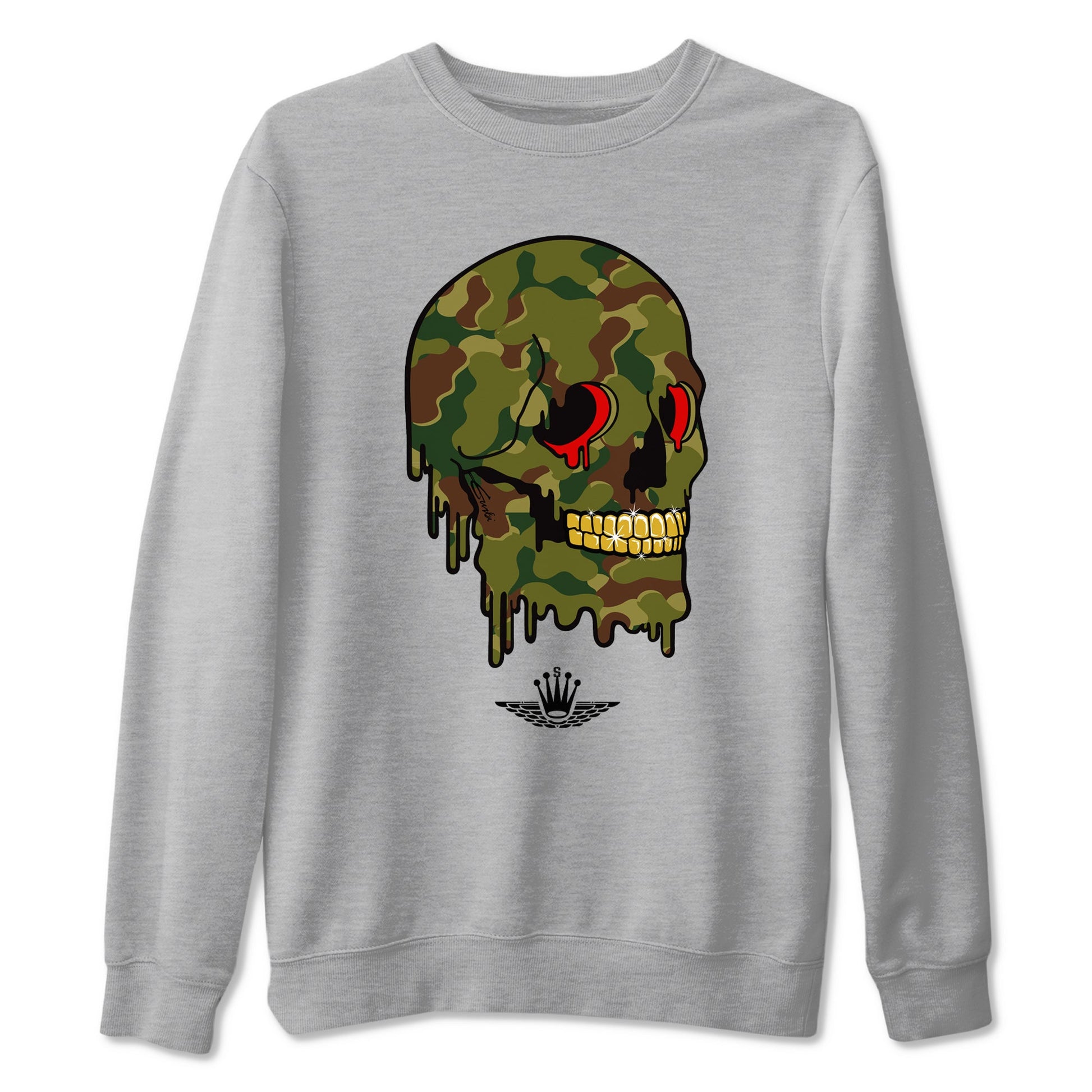 Air Max 90 Duck Camo shirts to match jordans Dripping Camo Skull sneaker match tees Air Max 90 Reverse Duck Camo match shoes to clothes SNRT Sneaker Tees unisex cotton Heather Grey 2 shirts