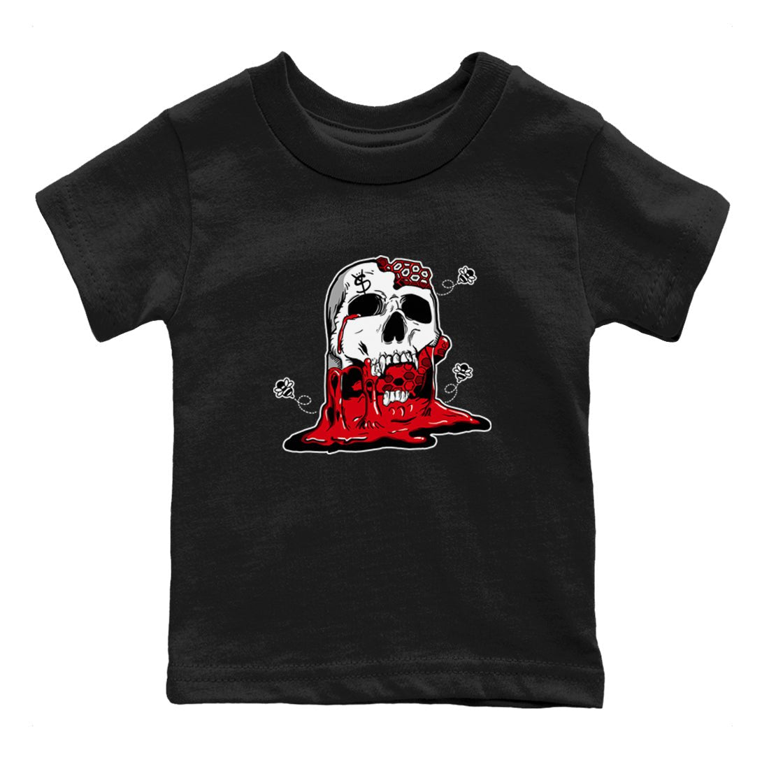 AE 1 Bred Shirts To Match Jordans Dripping Honey Skullhead sneaker match tees AE 1 Bred Tee SNRT Sneaker Release Tees Youth Baby Black 2 crew neck shirts