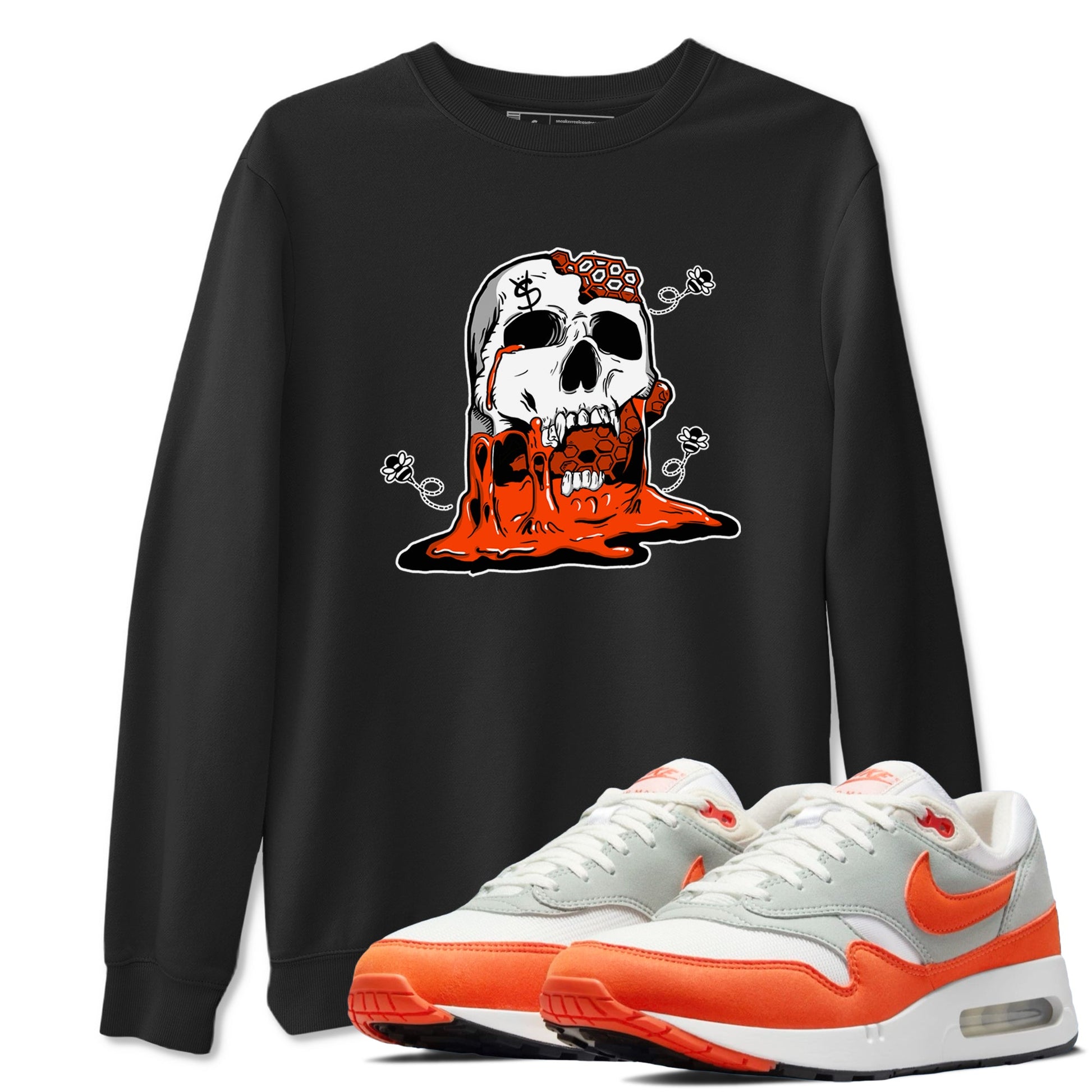 Air Max 1 OG '86 'Summit White and Cosmic Clay shirts to match jordans Dripping Honey Skullhead sneaker match tees Air Max 1 Cosmic Clay match shoes to clothes SNRT Sneaker Tees unisex cotton Black 1 shirts