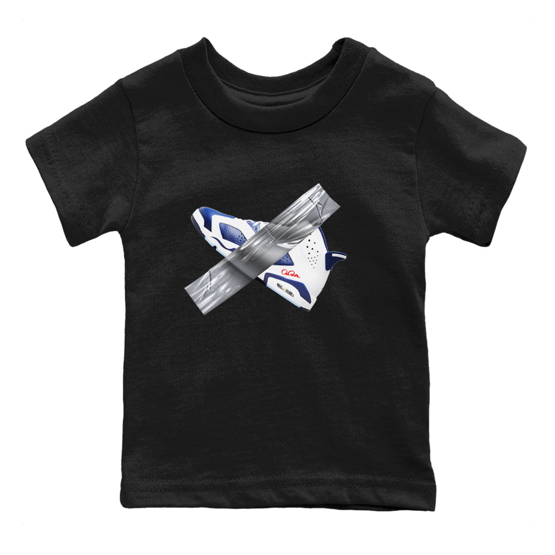 6s White And Midnight Navy shirts to match jordans Duct Tape sneaker match tees Air Jordan 6 White And Midnight Navy SNRT Sneaker Tees streetwear brand Baby and Youth Black 2 cotton tee