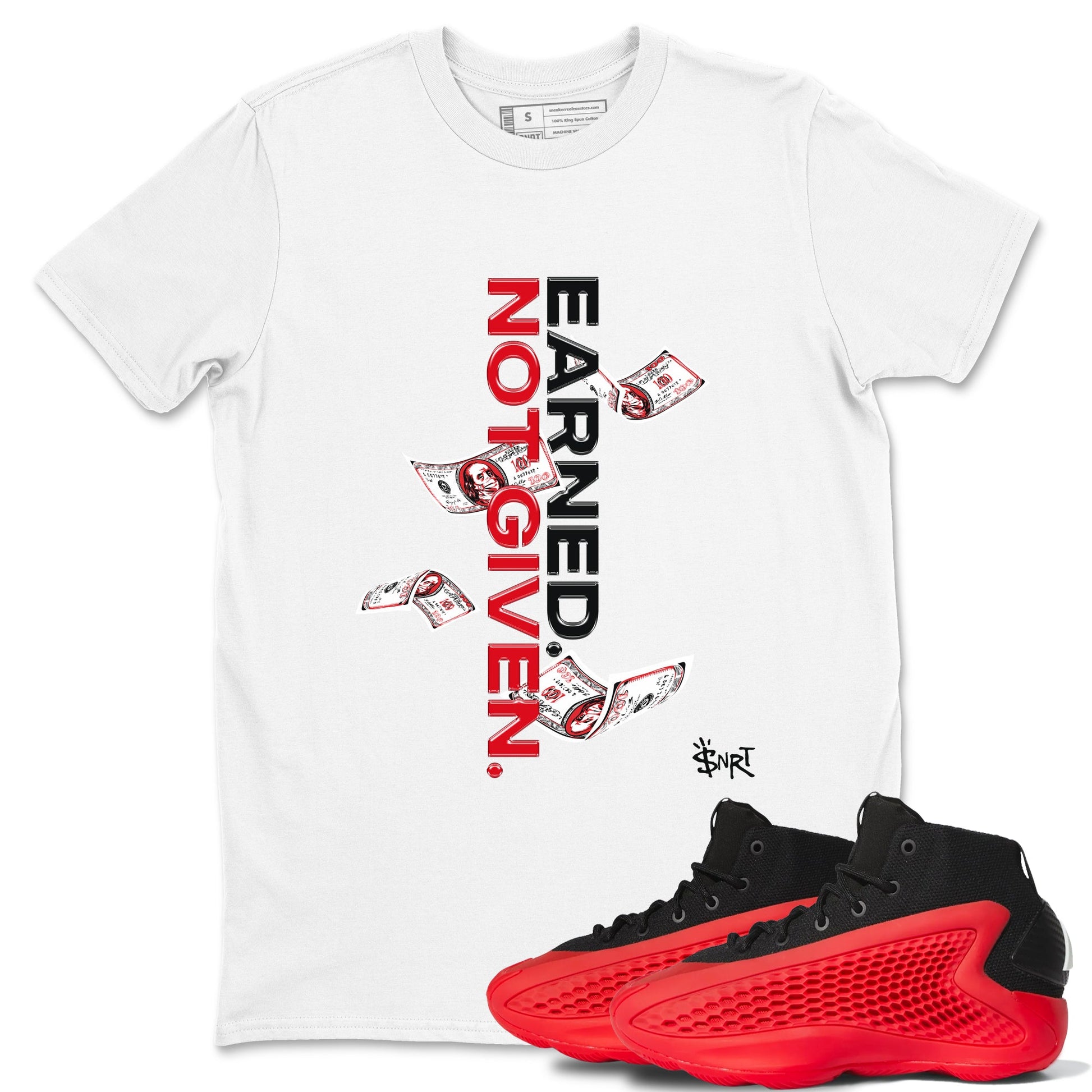 AE 1 Bred shirts to match jordans Earned Not Given sneaker match tees AE 1 Bred match shoes to clothes SNRT Sneaker Tees unisex cotton White 1 shirts