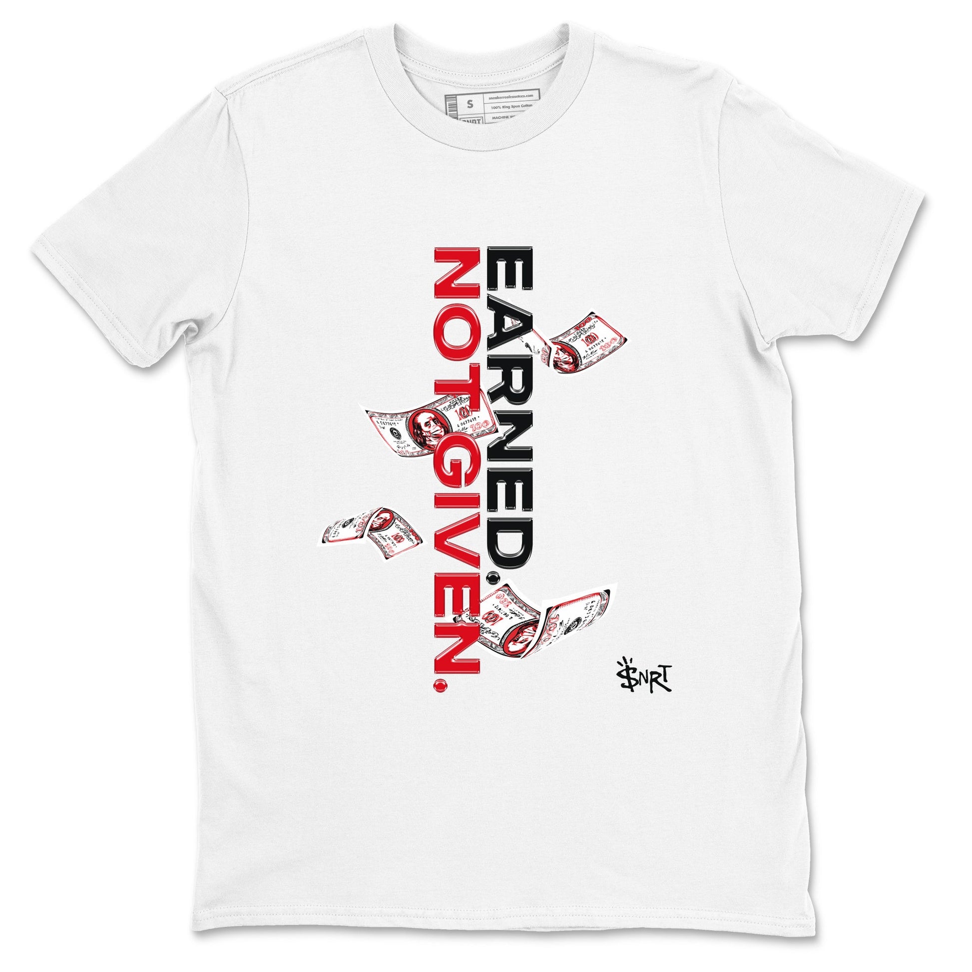 AE 1 Bred shirts to match jordans Earned Not Given sneaker match tees AE 1 Bred match shoes to clothes SNRT Sneaker Tees unisex cotton White 2 shirts