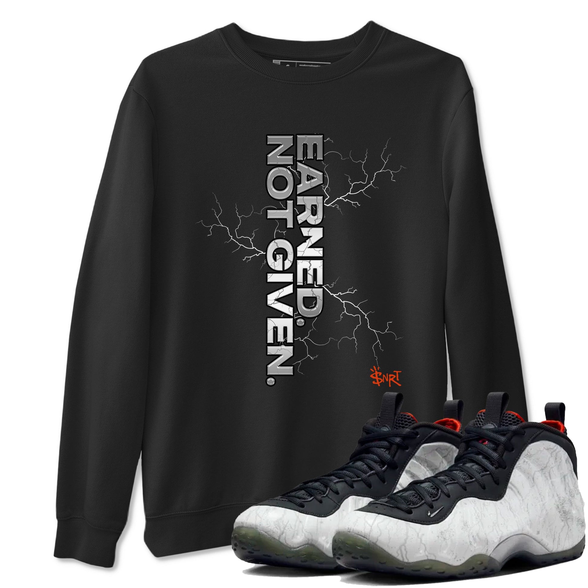 Foams One Jin shirts to match jordans Earned Not Given sneaker match tees Air Foamposite One Jin match shoes to clothes SNRT Sneaker Tees unisex cotton Black 1 shirts