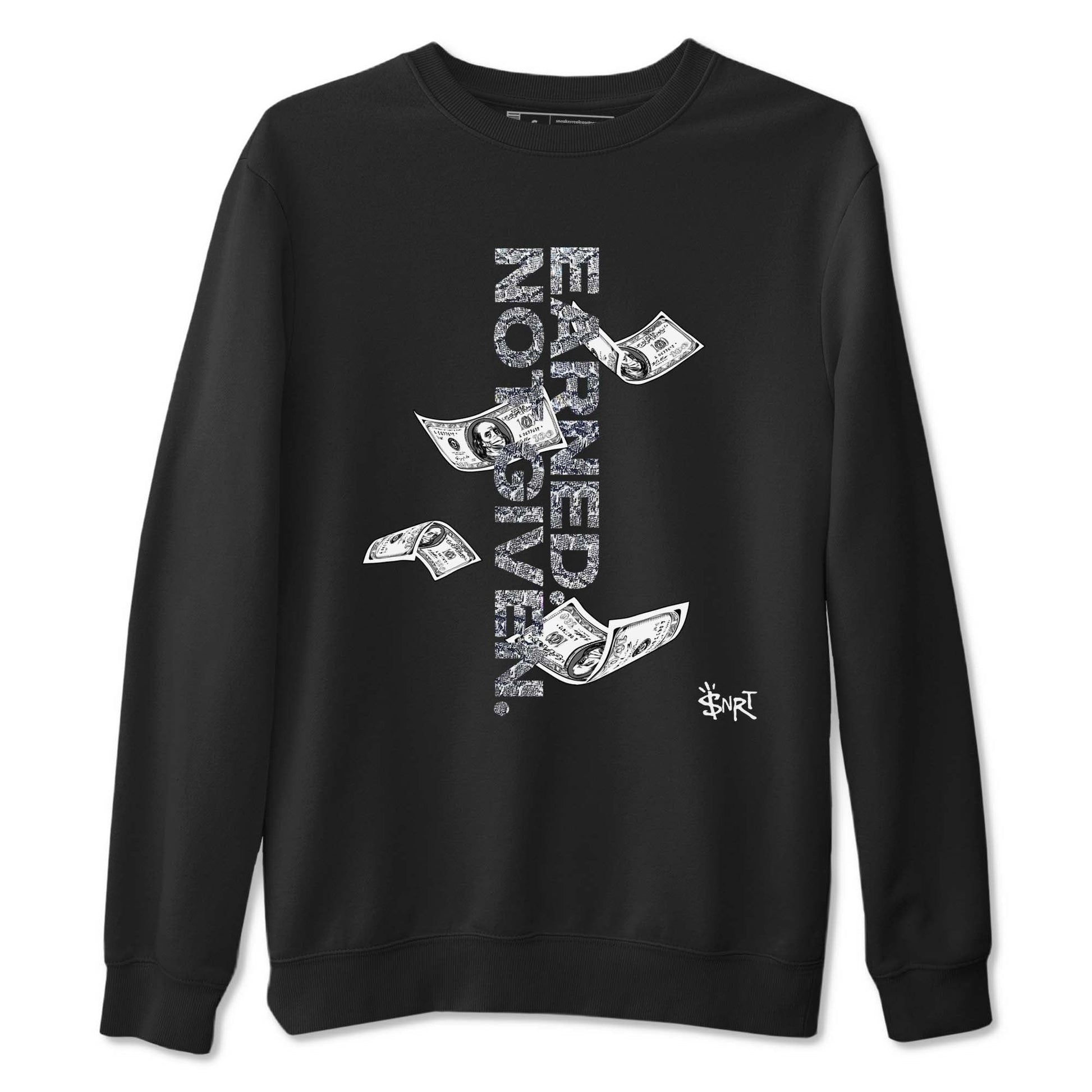 11s Year Of The Snake shirts to match jordans Earned Not Given shirts to match jordans Air Jordan 11 Retro Low Year Of The Snake match shoes to clothes SNRT Sneaker Tees unisex cotton Black 2 shirts