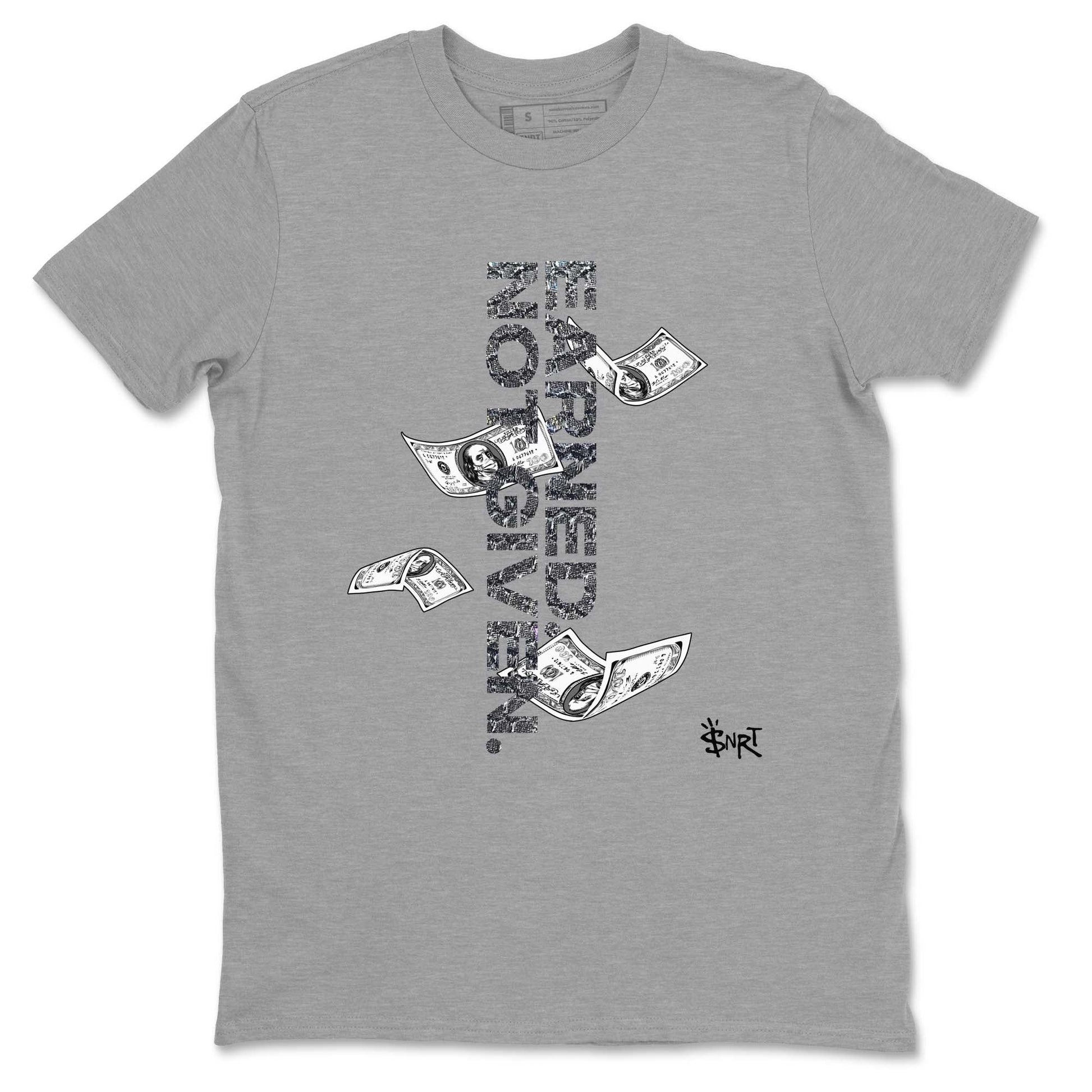 11s Year Of The Snake shirts to match jordans Earned Not Given shirts to match jordans Air Jordan 11 Retro Low Year Of The Snake match shoes to clothes SNRT Sneaker Tees unisex cotton Heather Grey 2 shirts