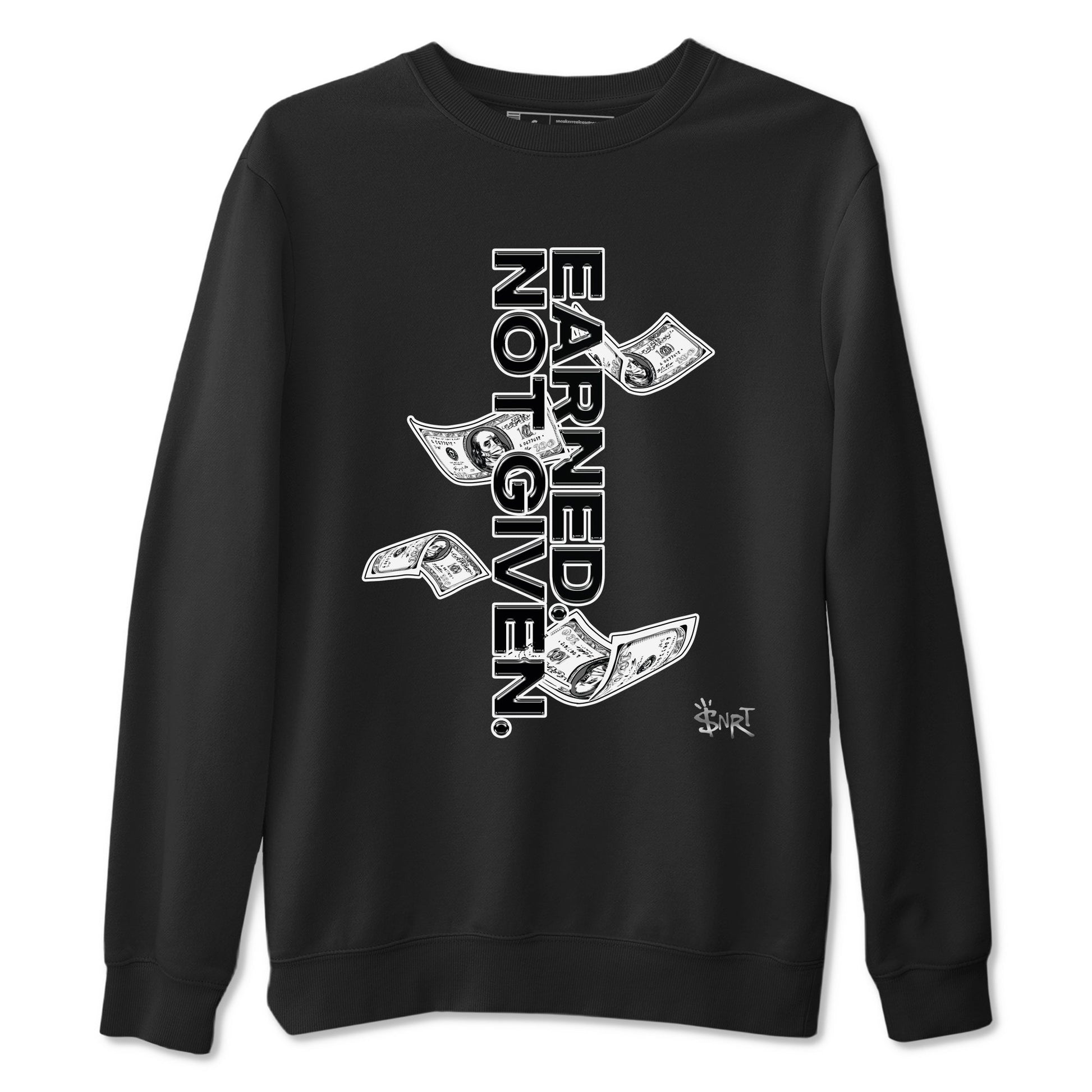 4s Black Cat shirts to match jordans Earned Not Given sneaker match tees Air Jordan 4 Black Cat match shoes to clothes SNRT Sneaker Tees unisex cotton Black 2 shirts