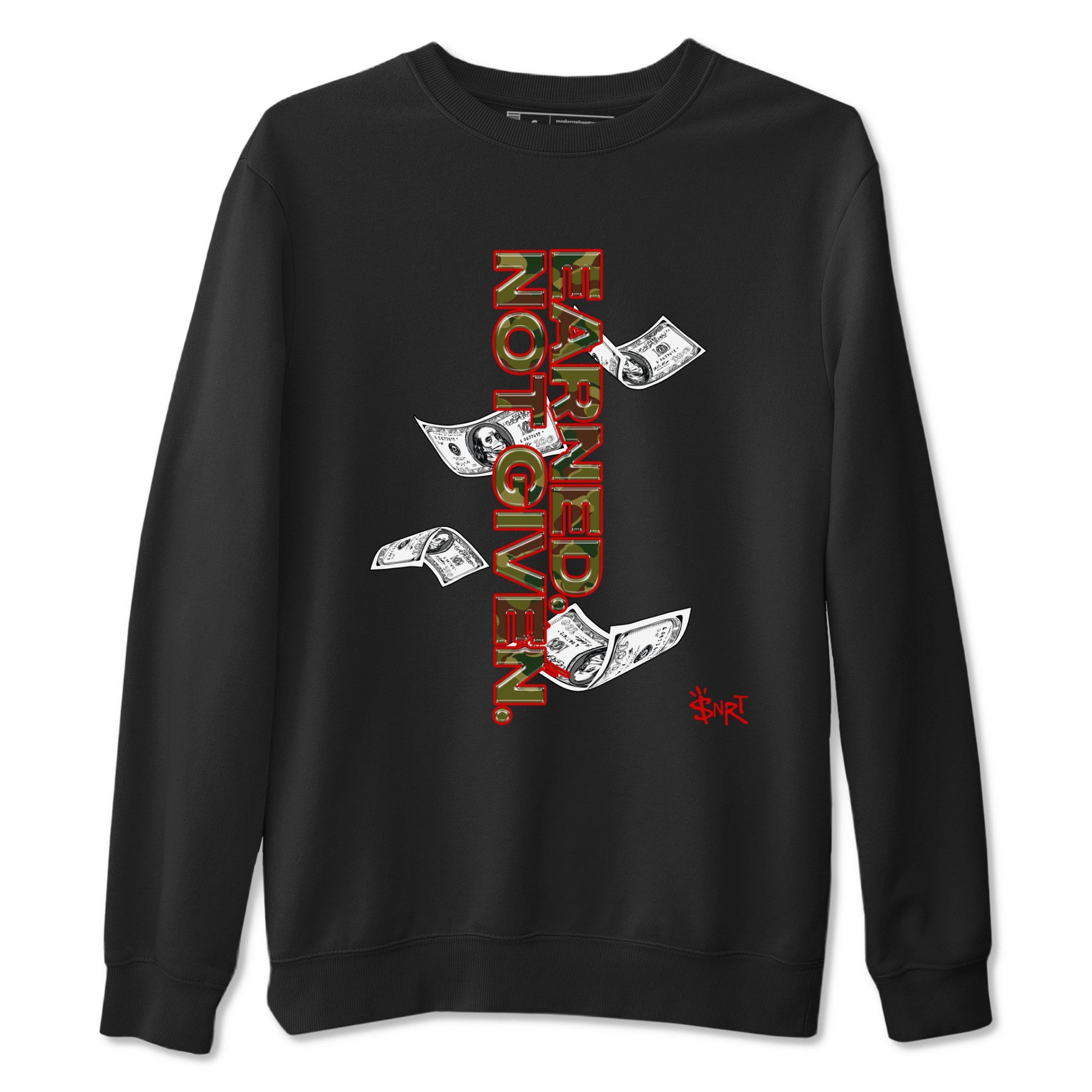Air Max 90 Duck Camo shirts to match jordans Earned Not Given sneaker match tees Air Max 90 Reverse Duck Camo match shoes to clothes SNRT Sneaker Tees unisex cotton Black 2 shirts