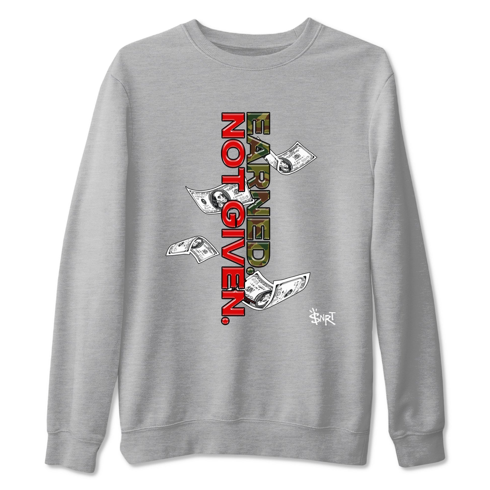 Air Max 90 Duck Camo shirts to match jordans Earned Not Given sneaker match tees Air Max 90 Reverse Duck Camo match shoes to clothes SNRT Sneaker Tees unisex cotton Heather Grey 2 shirts