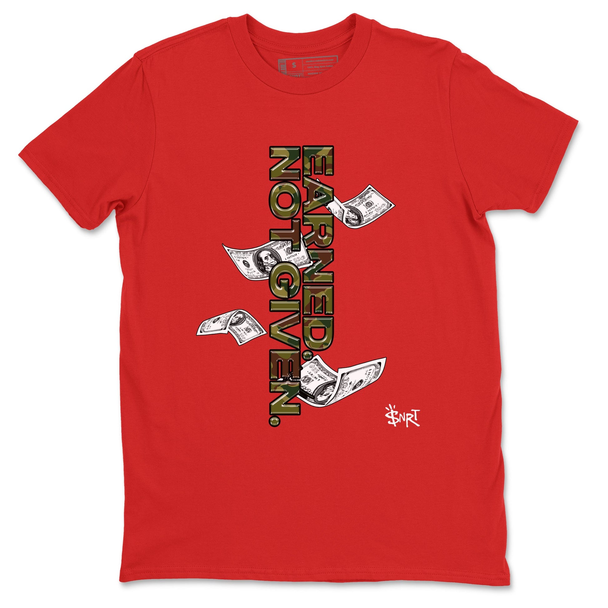 Air Max 90 Duck Camo shirts to match jordans Earned Not Given sneaker match tees Air Max 90 Reverse Duck Camo match shoes to clothes SNRT Sneaker Tees unisex cotton Red 2 shirts