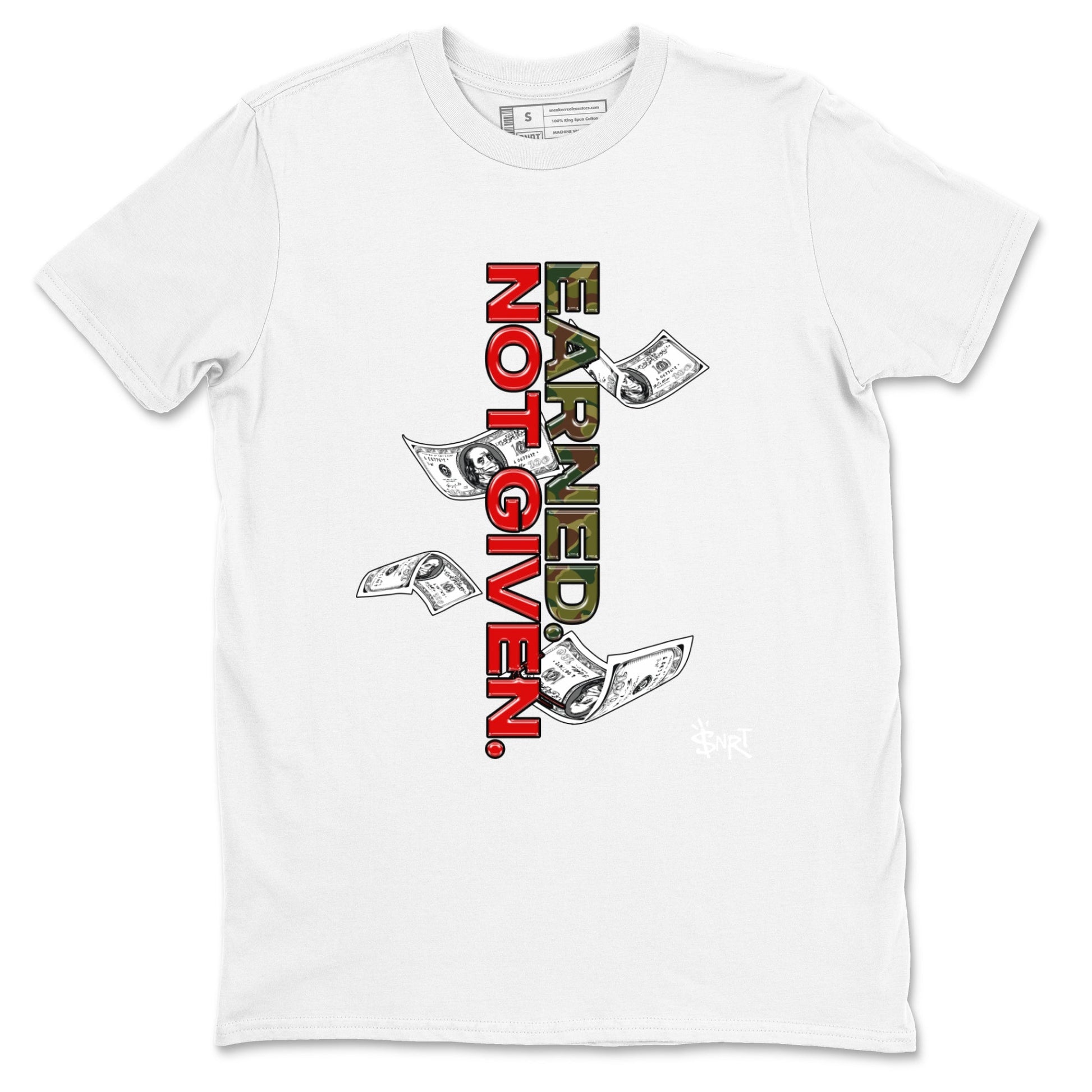 Air Max 90 Duck Camo shirts to match jordans Earned Not Given sneaker match tees Air Max 90 Reverse Duck Camo match shoes to clothes SNRT Sneaker Tees unisex cotton White 2 shirts
