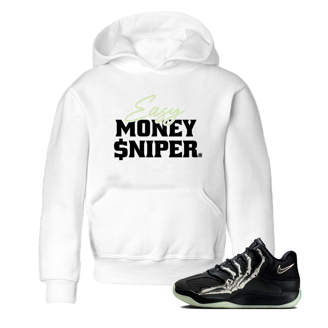 Sneaker Threads – Sneaker Tees To Match Nike KD 18 Halloween – Easy Money Sniper Youth Graphic Tee White 1. Perfect for Jordan releases 2025 colorways. Perfect for Kevin Durant sneaker releases and Halloween 2025 colorways.