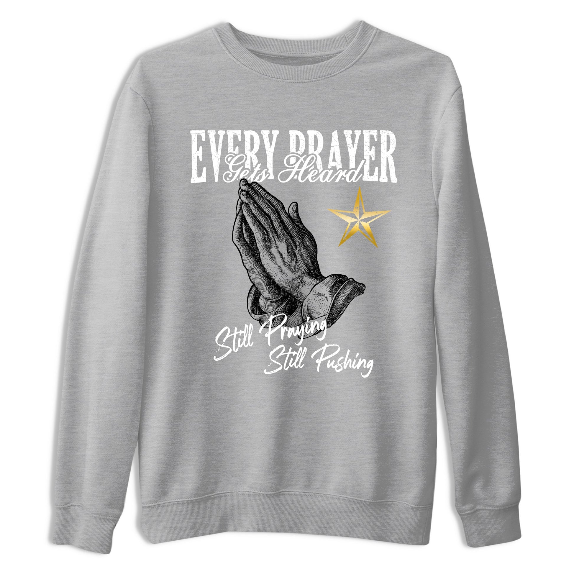 Sneaker match tees – Sneaker Tees To Match Air Jordan 12 Taxi Shoes – Every Prayer Gets Heard Tee Heather Grey 2