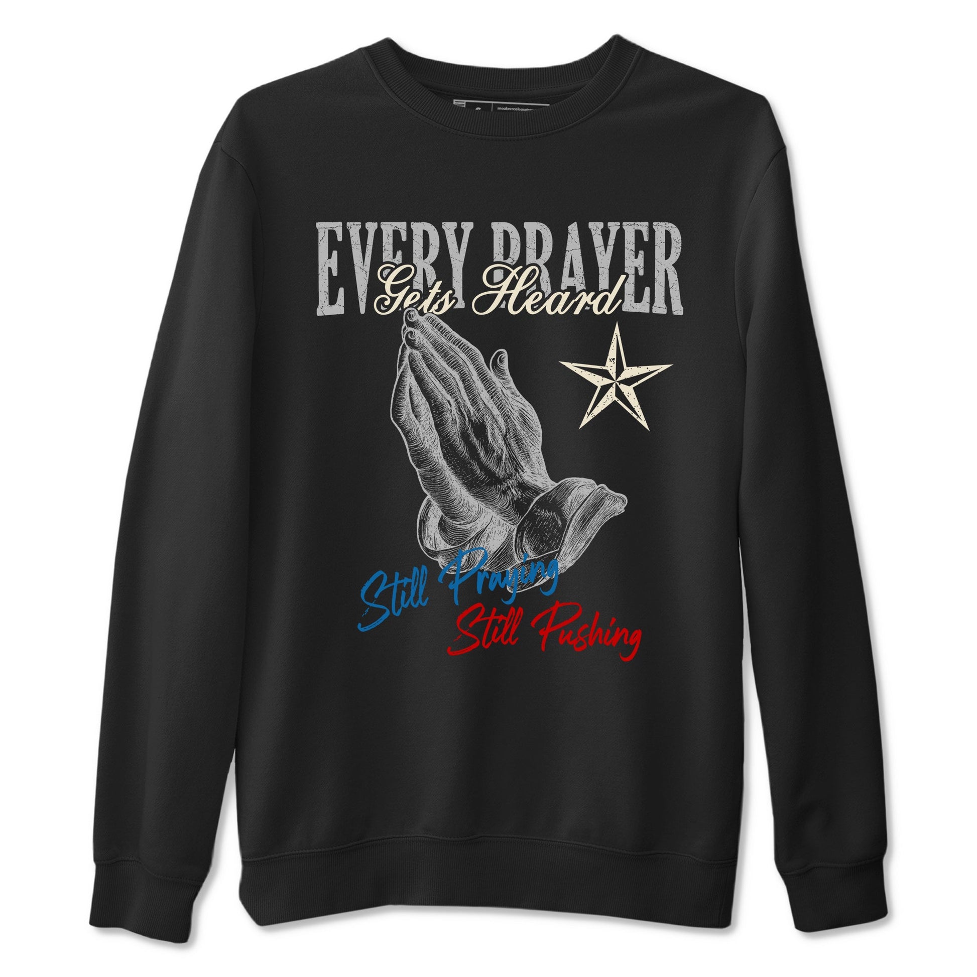 Every Prayer Gets Heard sneaker match t-shirt styled to complete your fit with the Air Jordan 3 Rare Air sneakers, shown in Black 2.
