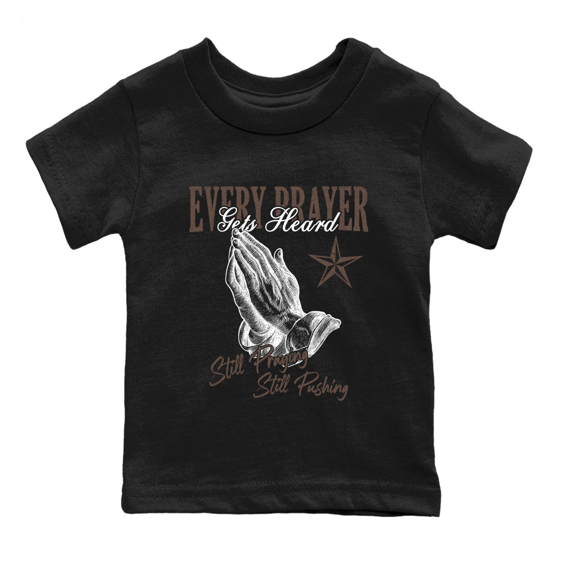 Sneaker match tees – Sneaker Tees To Match Air Jordan 4 Cave Stone Shoes – Every Prayer Gets Heard Kids T-Shirt Black 2