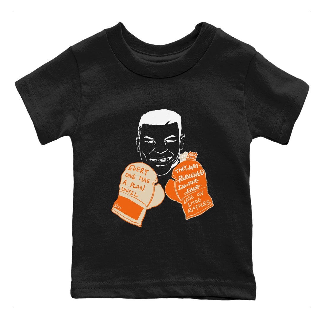 Everyone Has A Plan baby and kids t-shirt crafted for little sneakerheads to shine with the Air Jordan 3 Starfish sneakers, displayed in Black 2.