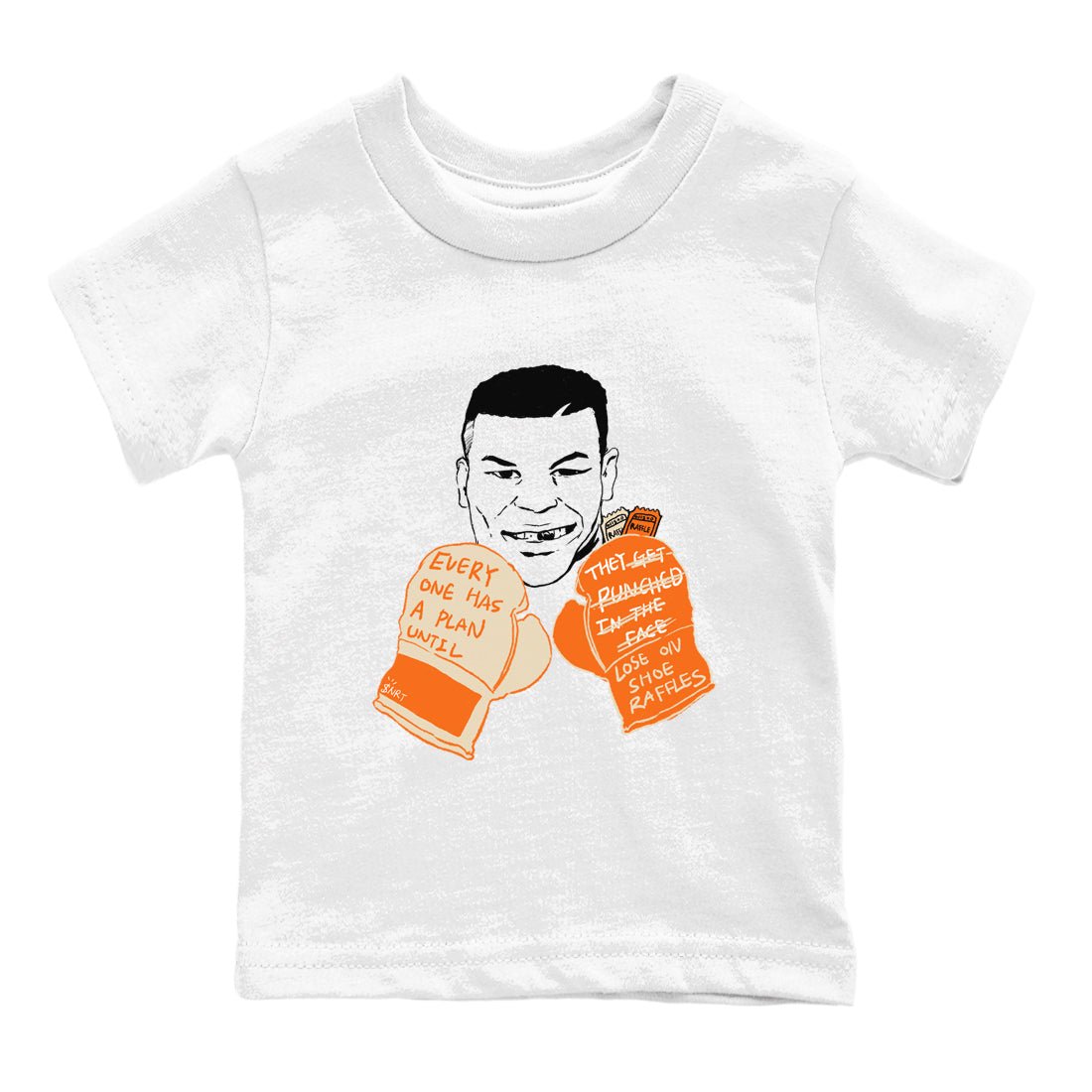Everyone Has A Plan baby and kids t-shirt crafted for little sneakerheads to shine with the Air Jordan 3 Starfish sneakers, displayed in White 2.