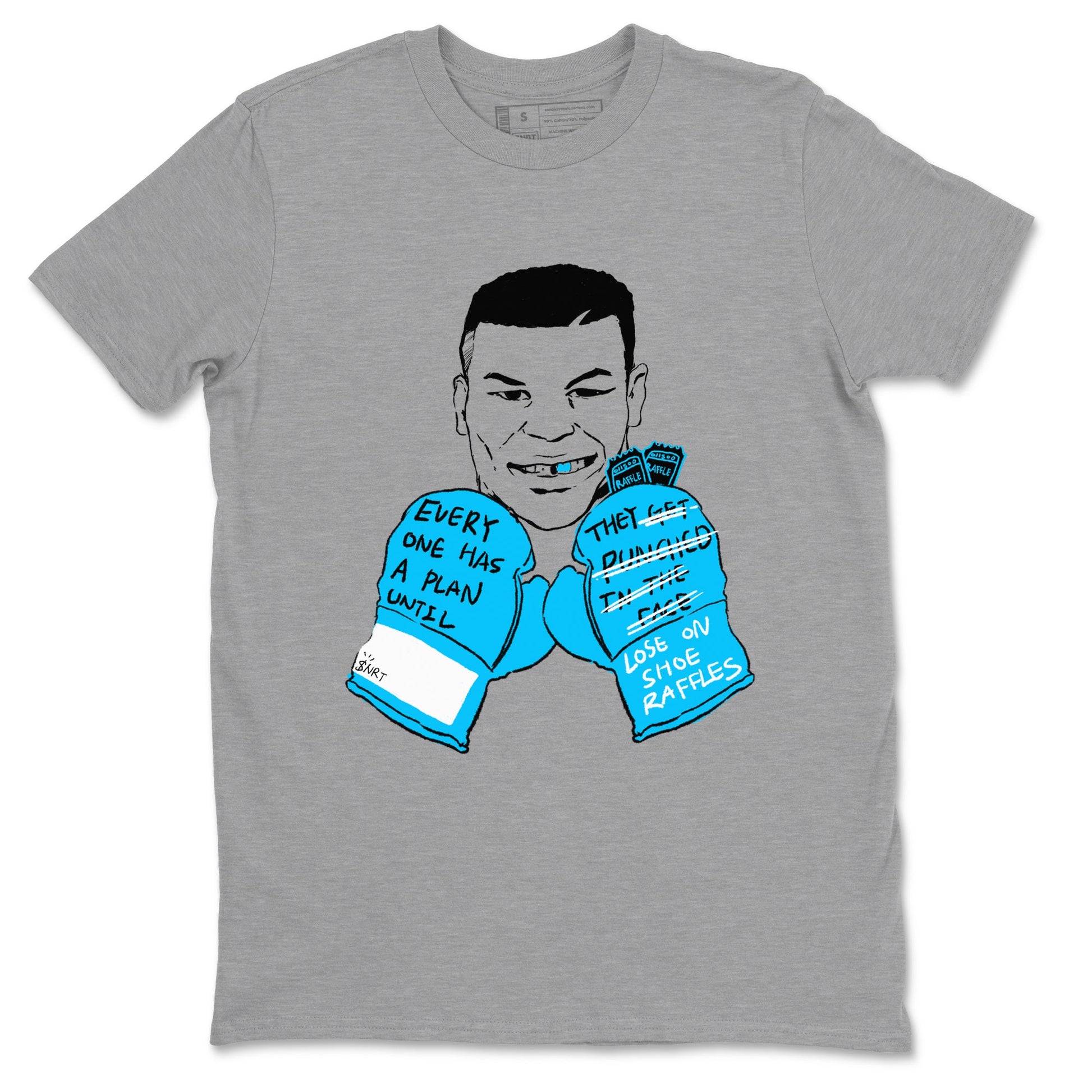 AJ9 Powder Blue shirt to match jordans Everyone Has A Plan sneaker tees Air Jordan 9 Powder Blue SNRT Sneaker Release Tees unisex cotton Heather Grey 2 crew neck shirt