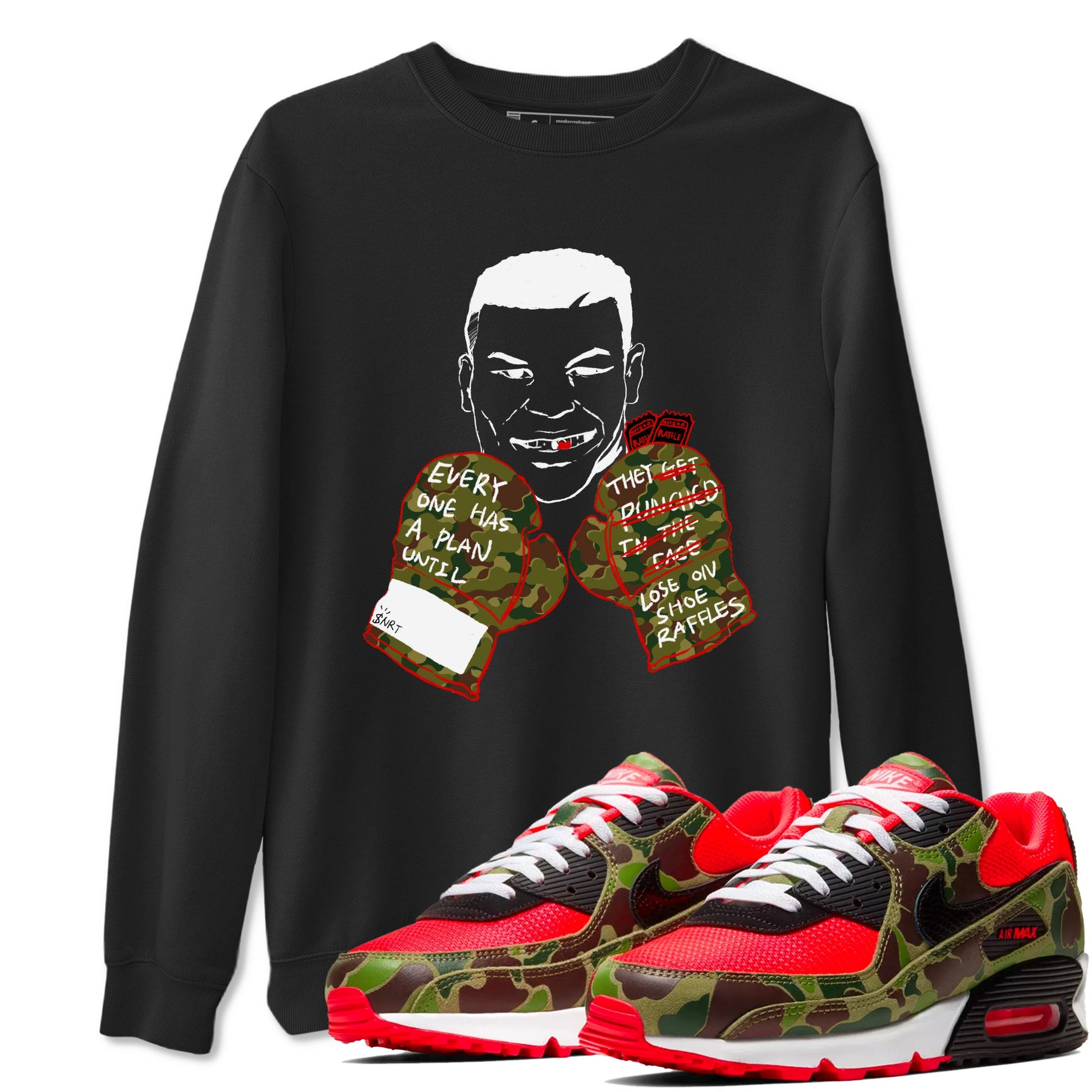 Air Max 90 Duck Camo shirts to match jordans Everyone Has A Plan sneaker match tees Air Max 90 Reverse Duck Camo match shoes to clothes SNRT Sneaker Tees unisex cotton Black 1 shirts