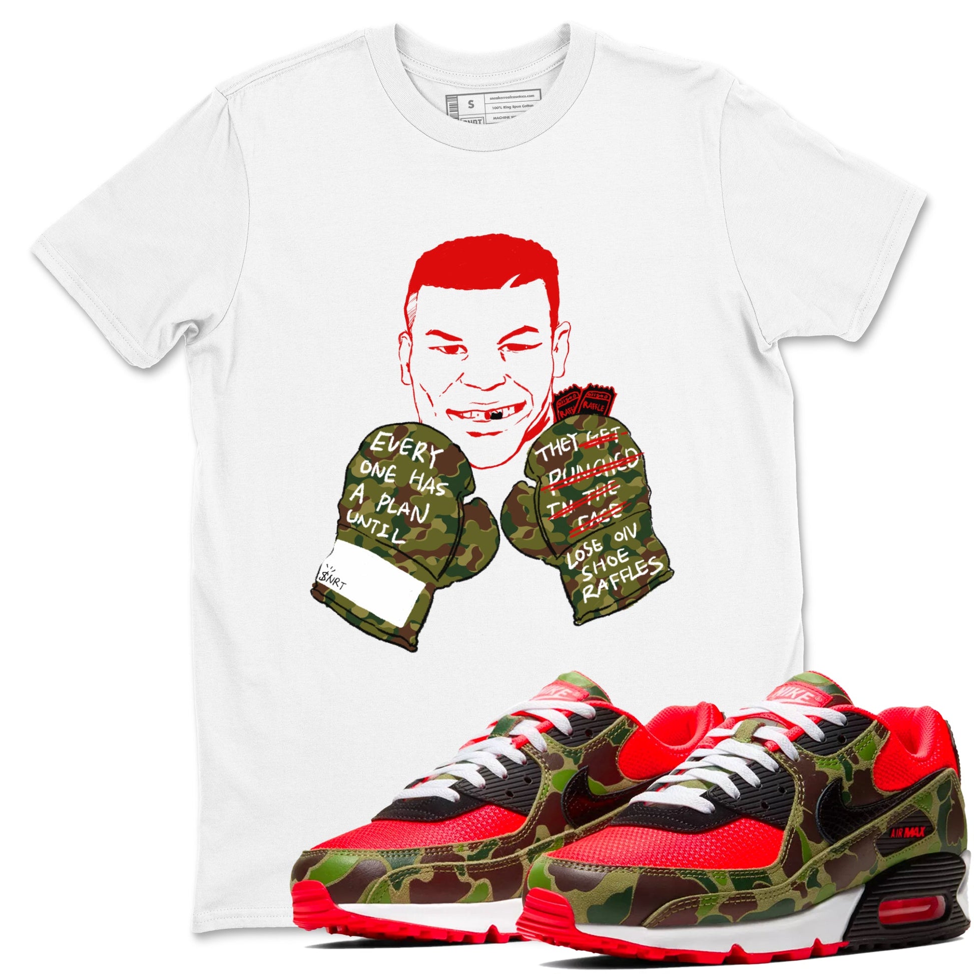 Air Max 90 Duck Camo shirts to match jordans Everyone Has A Plan sneaker match tees Air Max 90 Reverse Duck Camo match shoes to clothes SNRT Sneaker Tees unisex cotton White 1 shirts