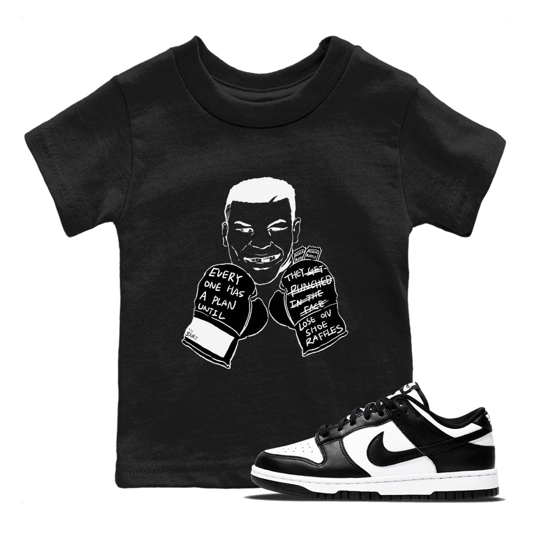 Dunk Panda shirts to match jordans Everyone Has A Plan sneaker match tees Dunk Panda SNRT Sneaker Release Tees Youth Baby Black 1 crew neck shirts