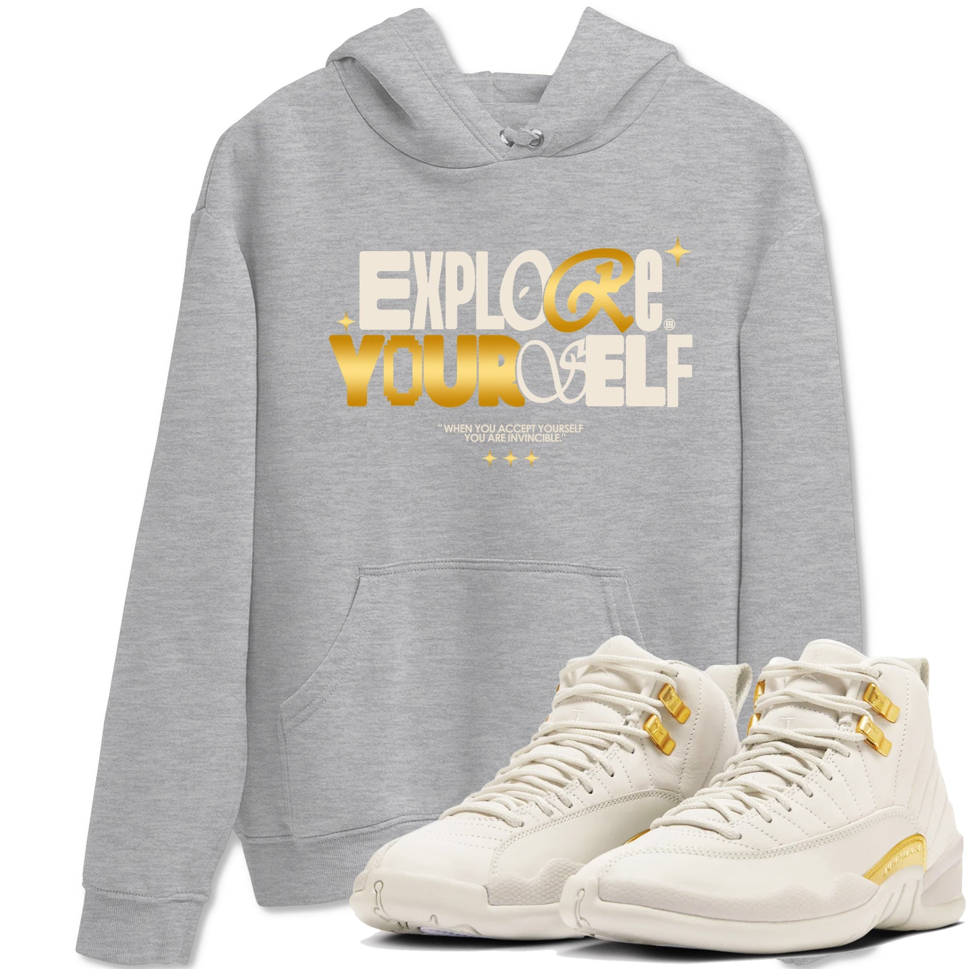 12s Phantom shirts to match jordans Explore Yourself sneaker match tees Air Jordan 12 WMNS Phantom match shoes to clothes SNRT Sneaker Tees unisex cotton Heather Grey 1 shirts