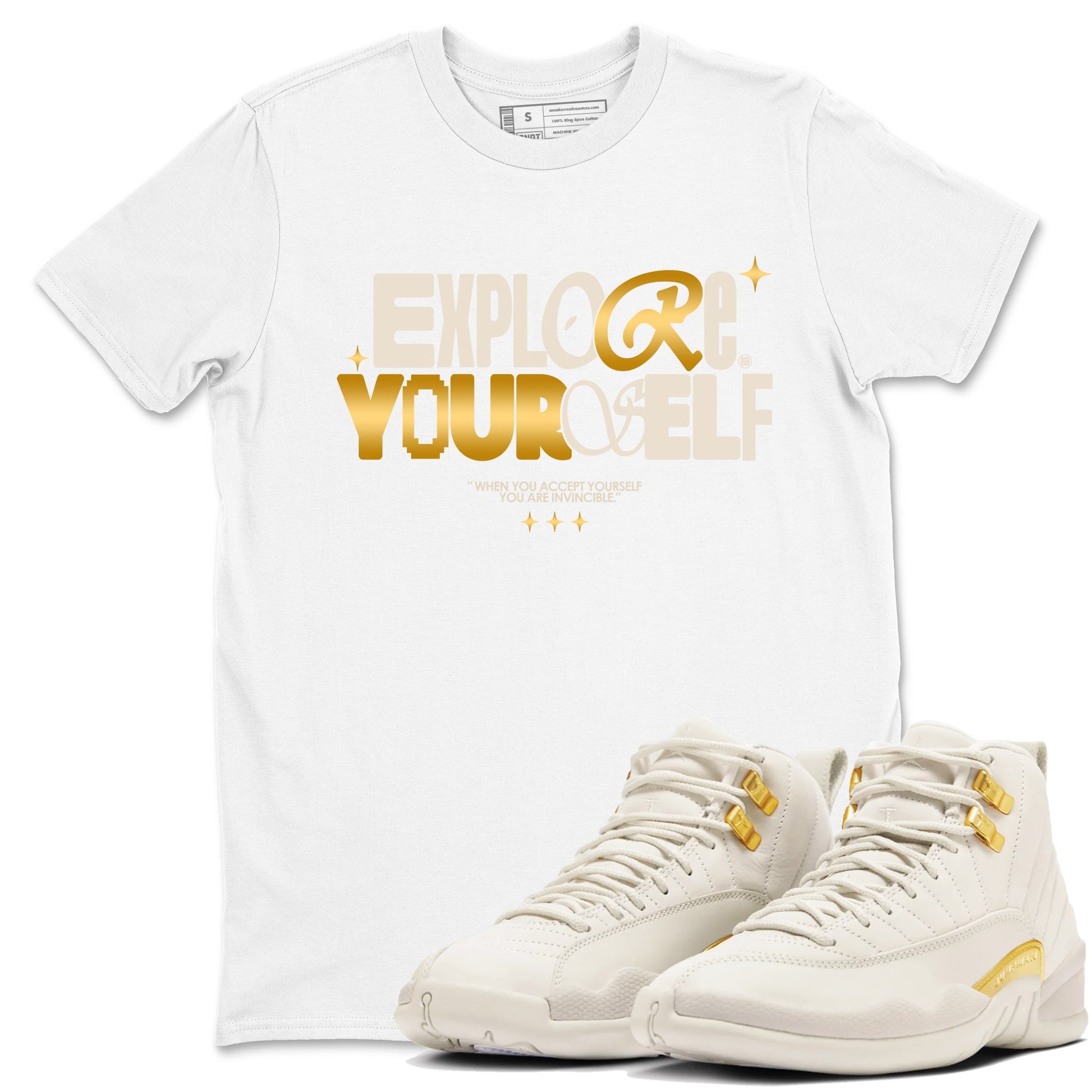 12s Phantom shirts to match jordans Explore Yourself sneaker match tees Air Jordan 12 WMNS Phantom match shoes to clothes SNRT Sneaker Tees unisex cotton White 1 shirts