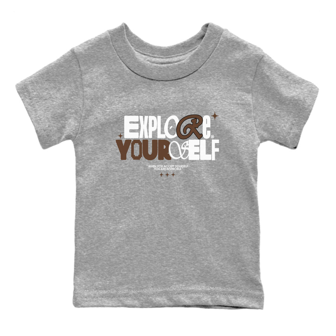 Yeezy Slide Flax shirts to match jordans Explore Yourself sneaker match tees Yeezy Slide Flax SNRT Sneaker Tees streetwear brand Baby and Youth Heather Grey 2 cotton tee