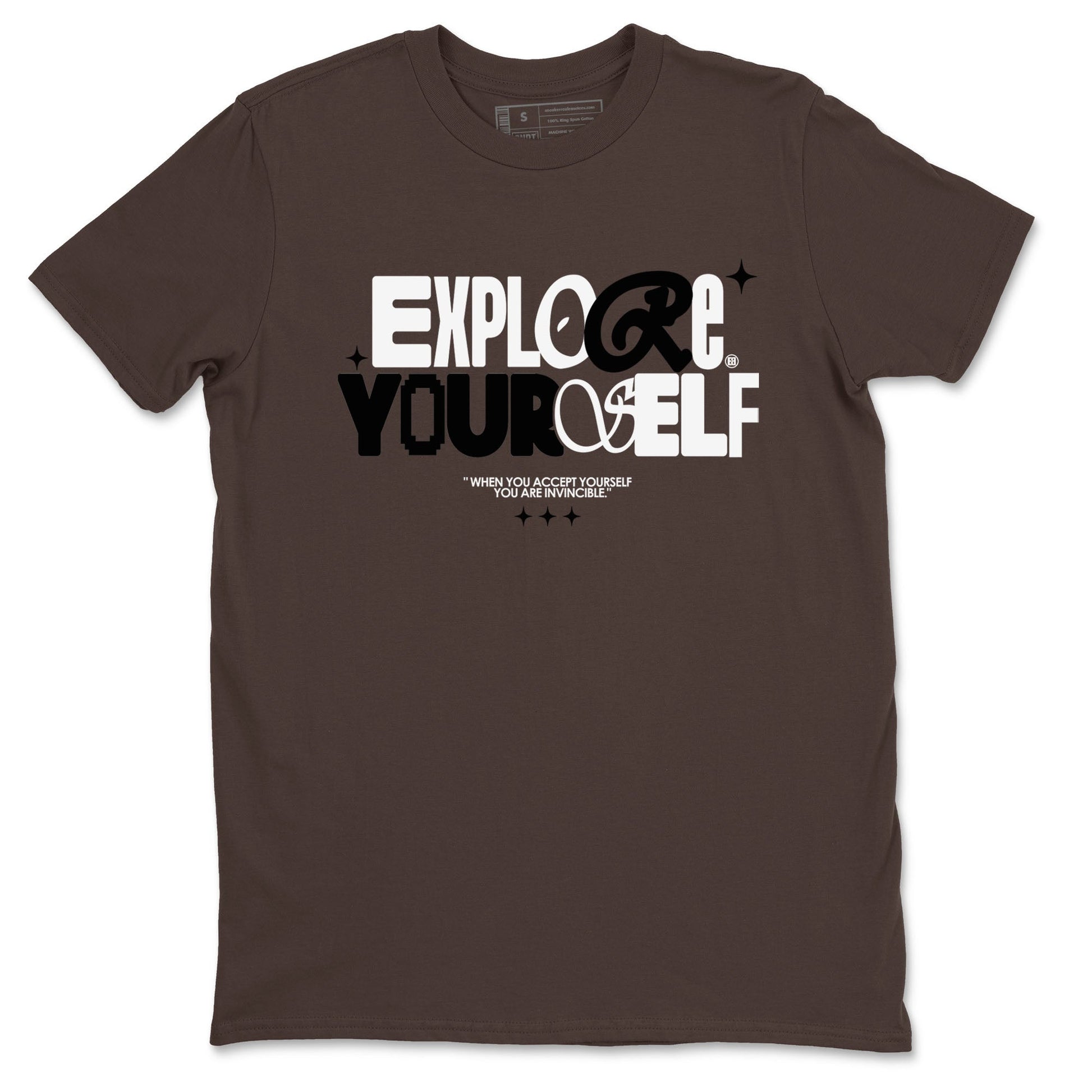 Yeezy Slide Flax shirts to match jordans Explore Yourself sneaker match tees Yeezy Slide Flax SNRT Sneaker Tees streetwear brand Dark Chocolate 2 unisex cotton tee