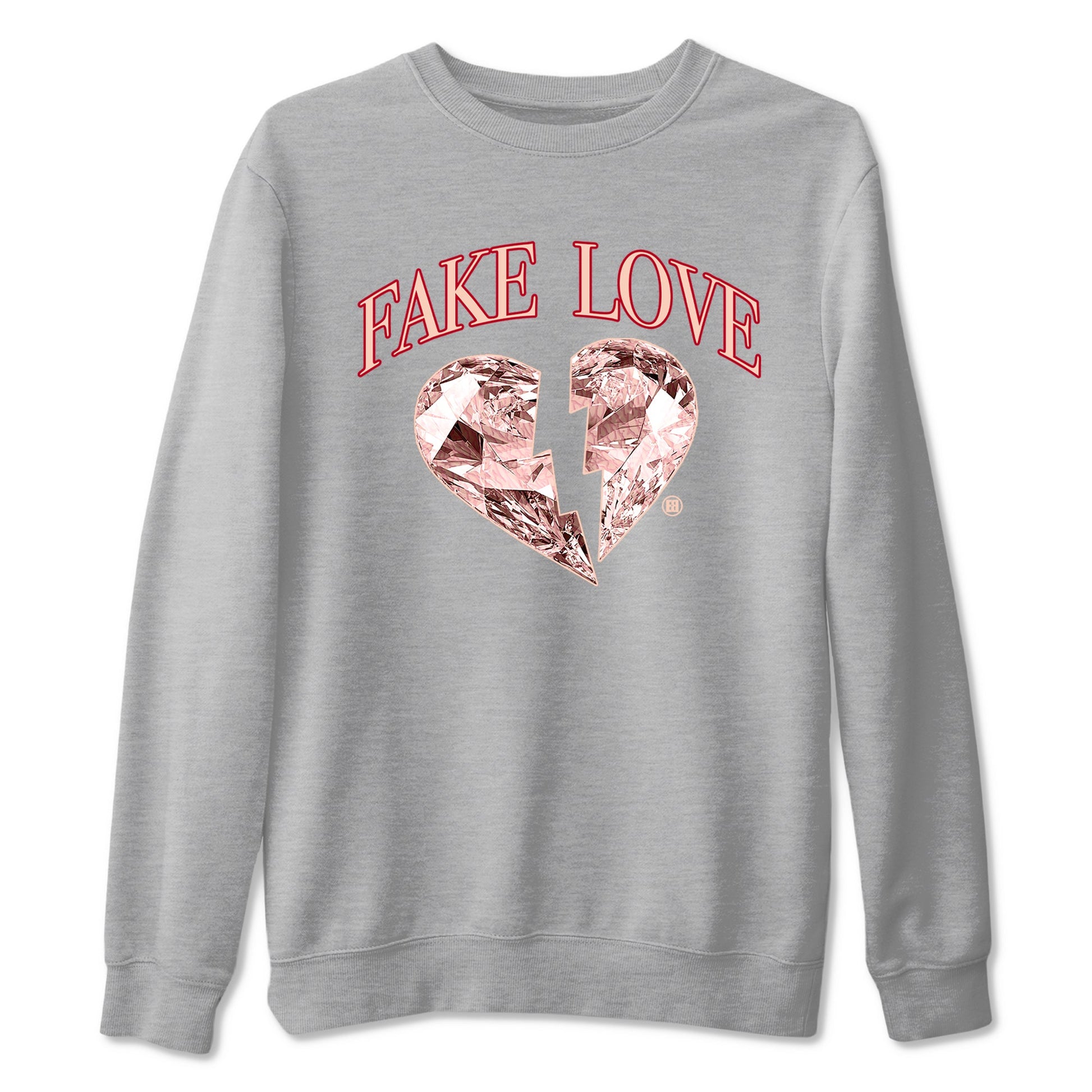 3s Valentines Day tee to match jordans Fake Love best t shirts to wear with jordans Air Jordan 3 "Treat Yourself" Washed Coral special Valentine's Day Gift SNRT Sneaker Tees Graphic Tee Heather Grey 2 shirts