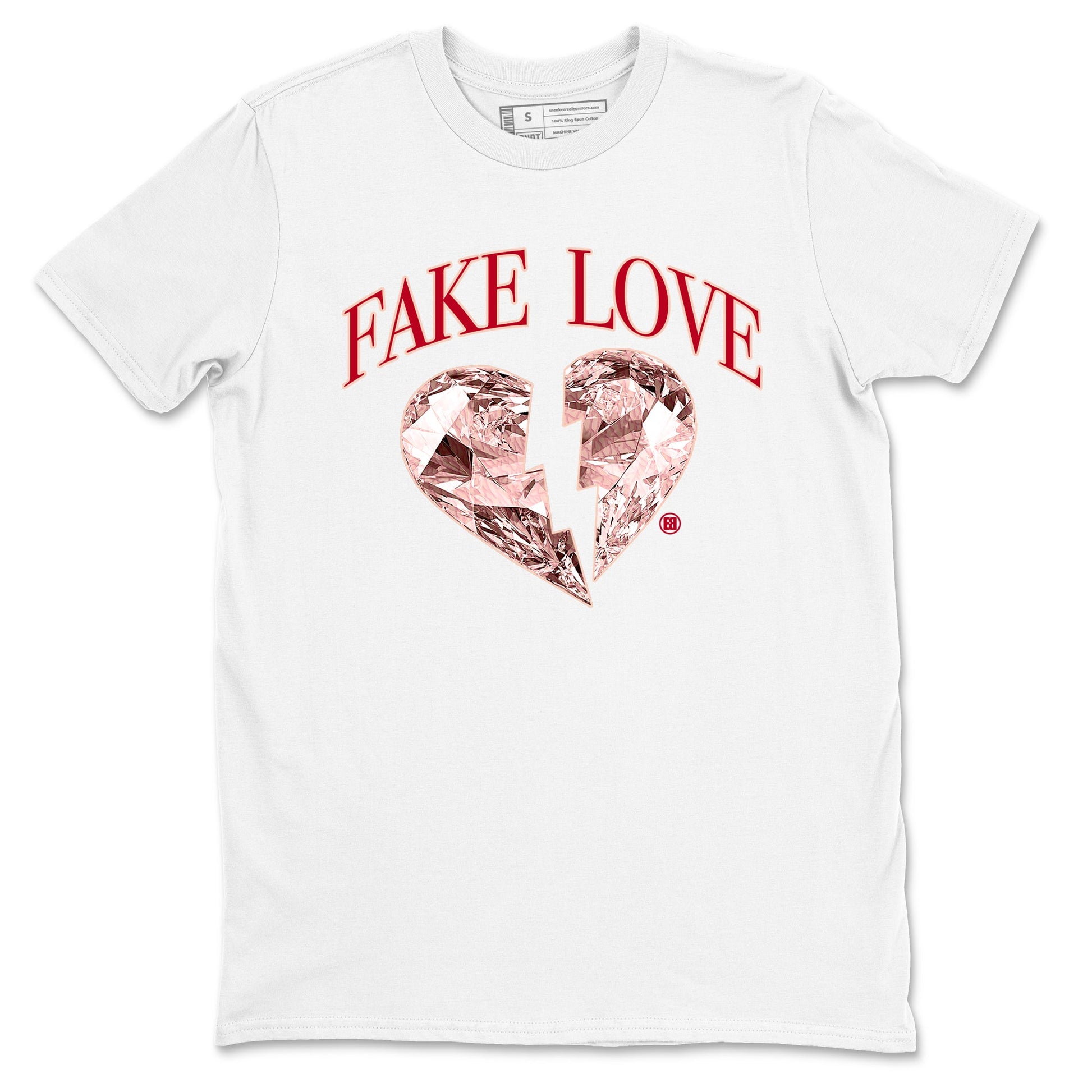 3s Valentines Day tee to match jordans Fake Love best t shirts to wear with jordans Air Jordan 3 "Treat Yourself" Washed Coral special Valentine's Day Gift SNRT Sneaker Tees Graphic Tee White 2 shirts