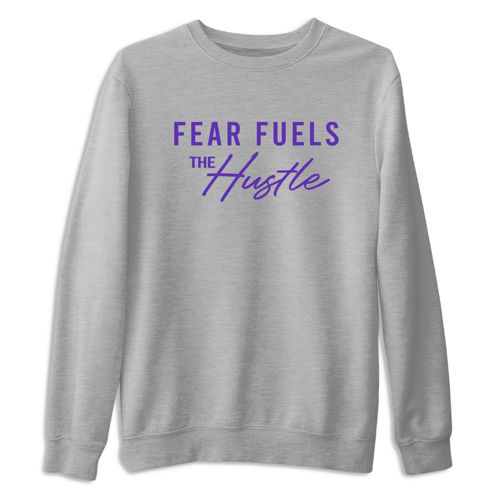 Sneaker Threads – Sneaker Tees To Match Nike KB 9 Hyper Grape – Fear Fuels The Hustle Graphic Tee Heather Grey 2. Perfect for Jordan releases 2025 colorways. Perfect for purple basketball sneaker releases and legacy-inspired colorways for 2025 hoopers.