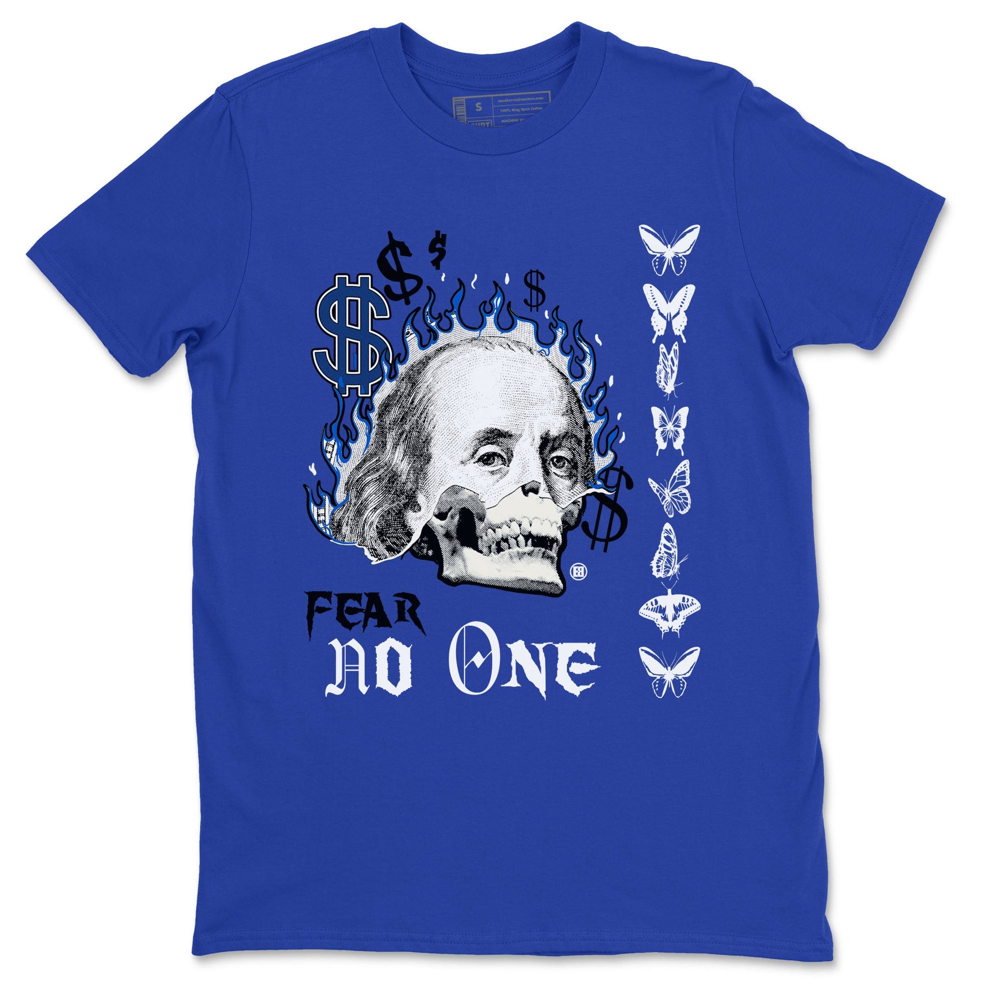 1s Game Royal shirt to match jordans Fear No One sneaker tees Air Jordan 1 Low Game Royal SNRT Sneaker Release Tees unisex cotton Royal Blue 2 crew neck shirt
