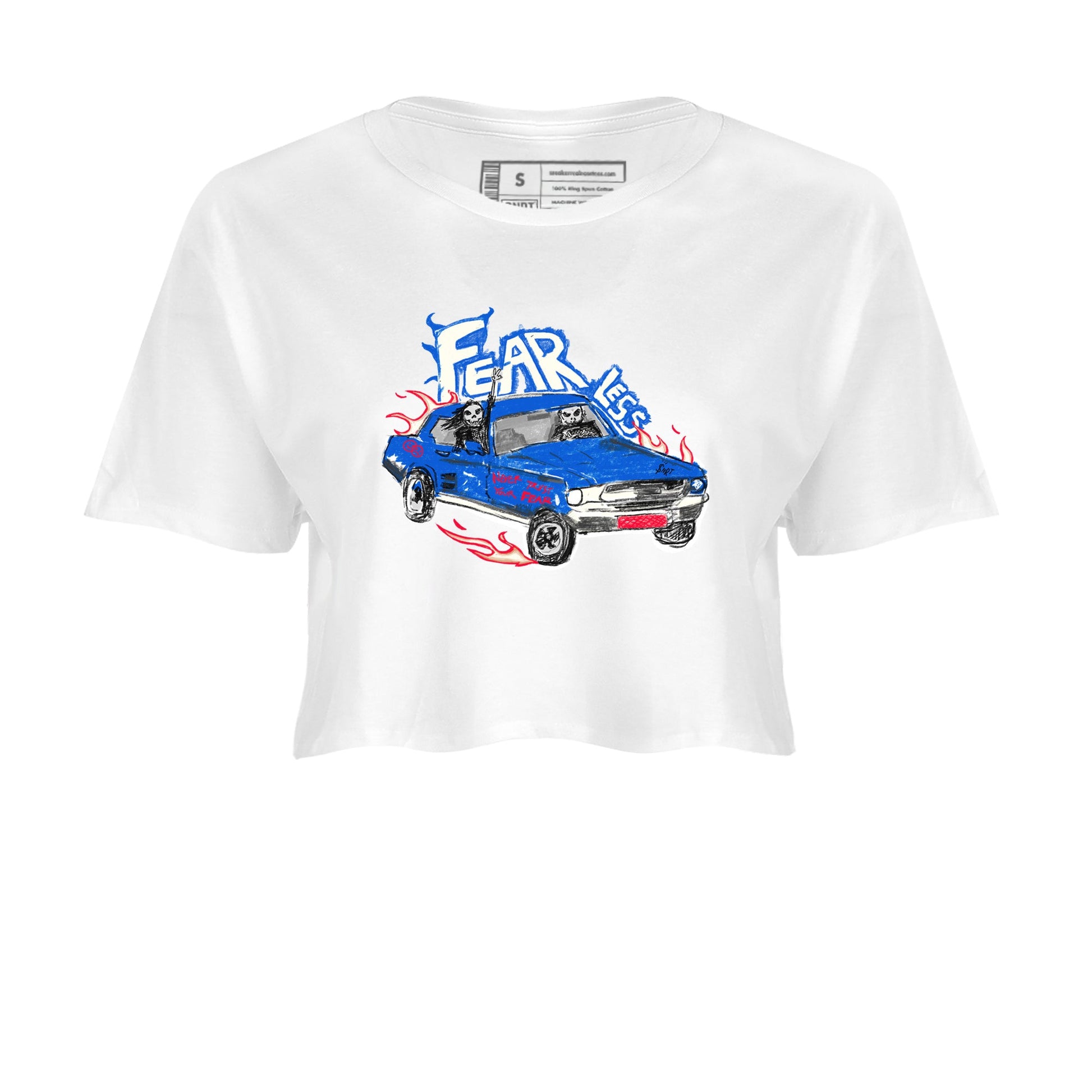 Air Force 1 404 Error shirt to match jordans Fearless Car sneaker tees Air Force 1 404 Error SNRT Sneaker Release Tees White 2 crop length shirt