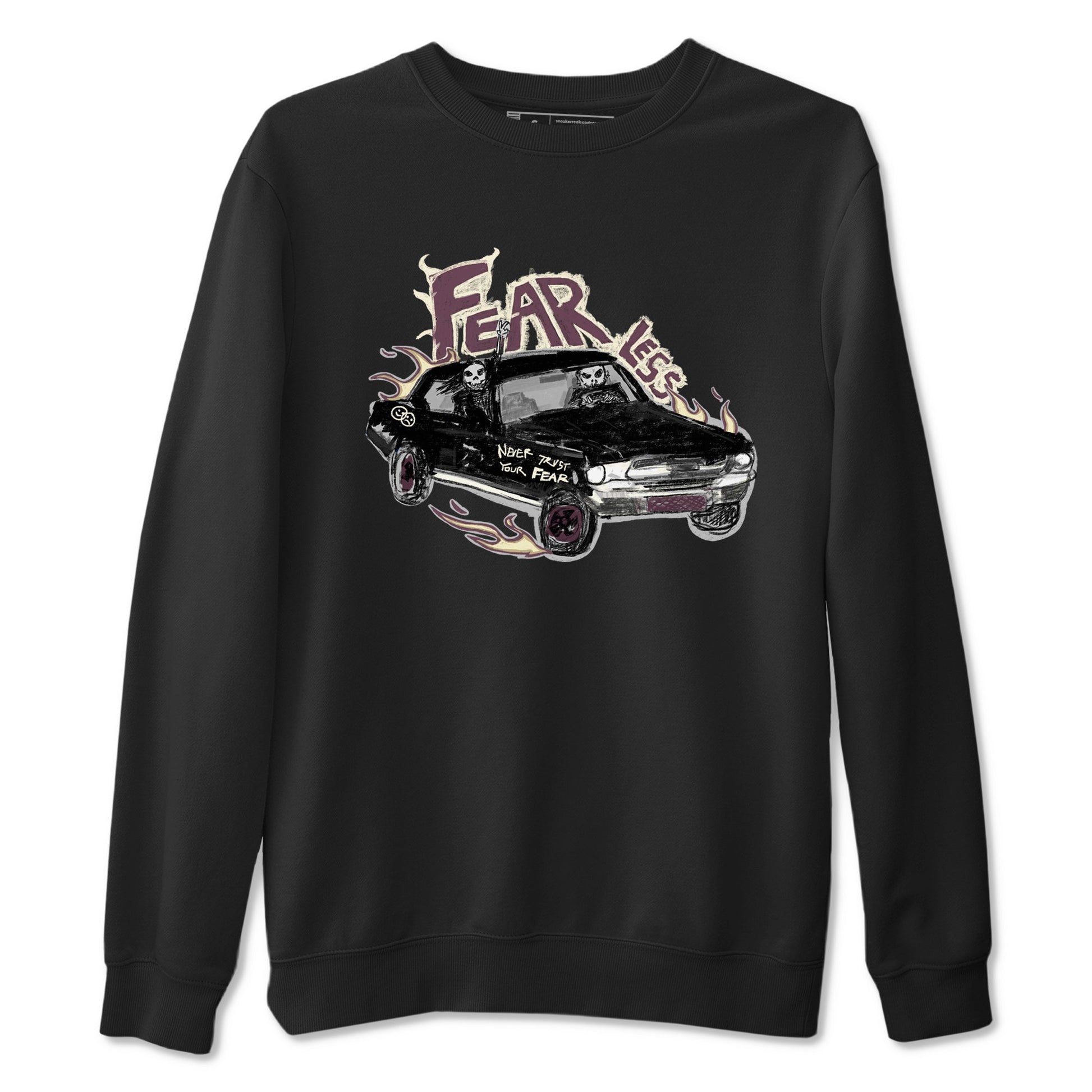 3s A Ma Maniere x Black shirts to match jordans Fearless Car sneaker match tees A Ma Maniere x Air Jordan 3 “Black” SNRT Sneaker Tees streetwear brand Black 2 unisex cotton tee