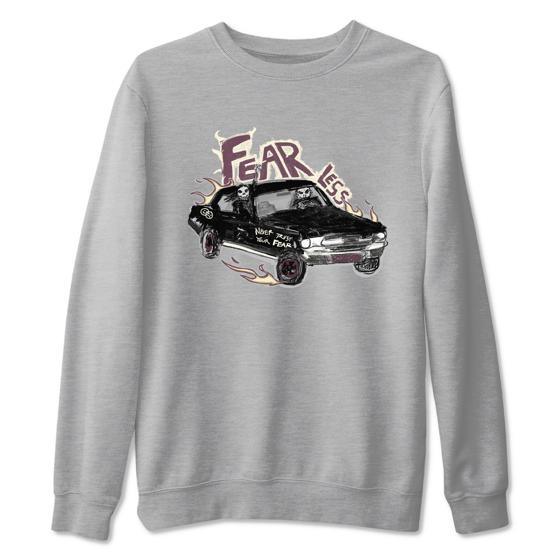 3s A Ma Maniere x Black shirts to match jordans Fearless Car sneaker match tees A Ma Maniere x Air Jordan 3 “Black” SNRT Sneaker Tees streetwear brand Heather Grey 2 unisex cotton tee