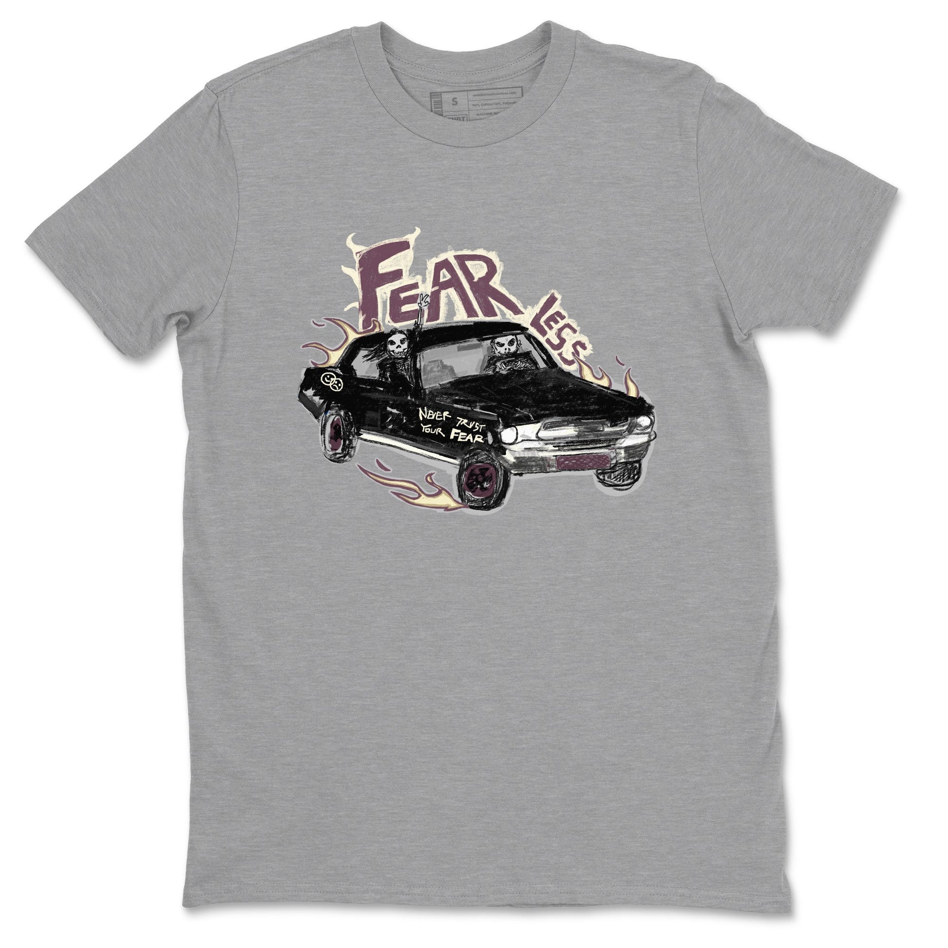 3s A Ma Maniere x Black shirts to match jordans Fearless Car sneaker match tees A Ma Maniere x Air Jordan 3 “Black” SNRT Sneaker Tees streetwear brand Heather Grey 2 unisex cotton tee